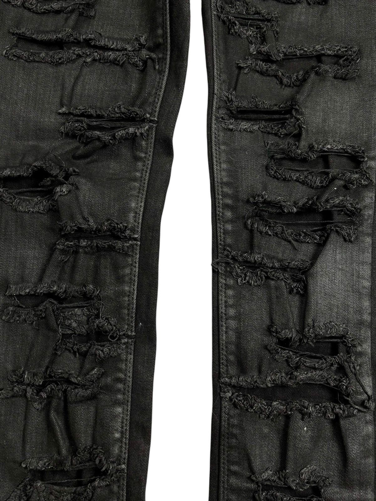 Isamu Katayama Backlash Archive NO ID - Vkei Style Slashed Denim Pants Size US 29 - 5 Thumbnail