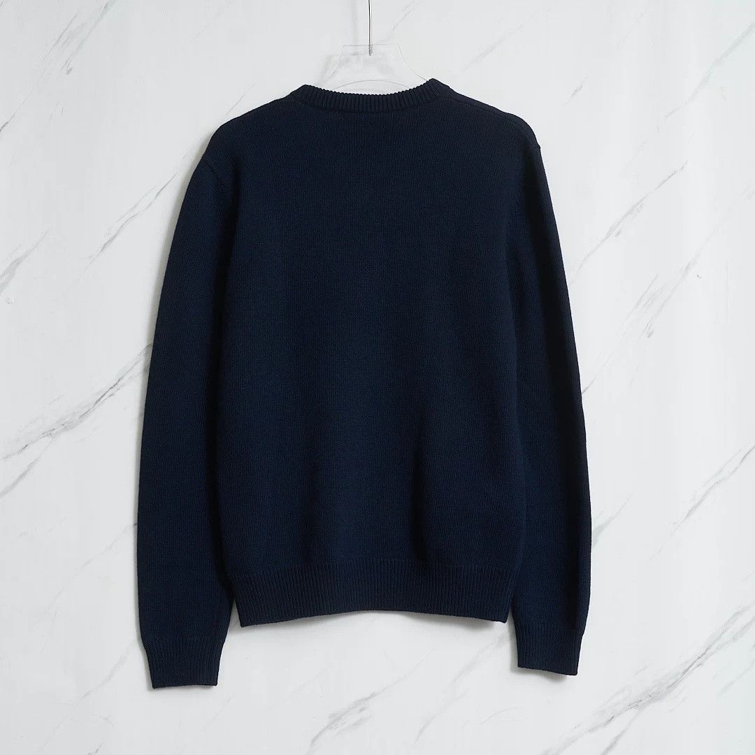 Gucci Gucci Men's Navy Letter Intarsia Wool Sweater Size US M / EU 48-50 / 2 - 3 Thumbnail