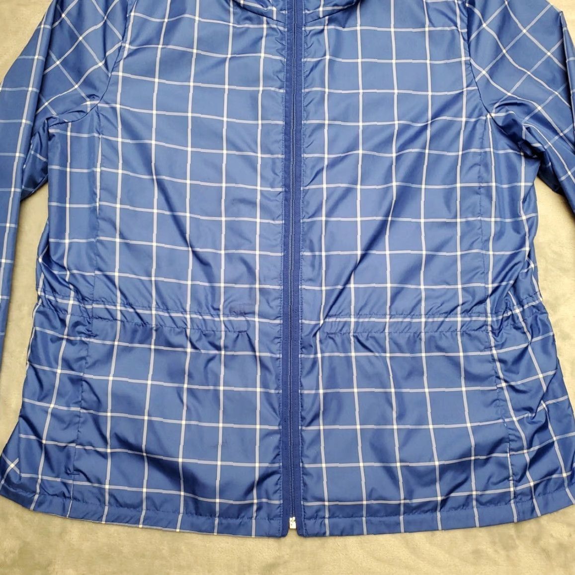Ralph Lauren VINTAGE Lauren Ralph Lauren Jacket Womens Large Blue Window Pane Check Plaid Performance Size L / US 10 / IT 46 - 2 Thumbnail