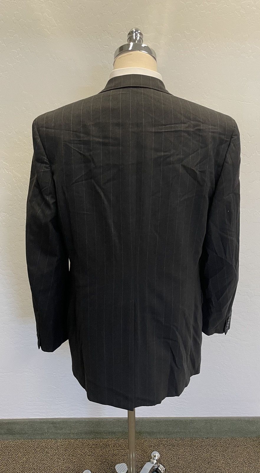 Aquascutum × Vintage Striped 3-Piece Wool Suit Size 44L - 7 Thumbnail