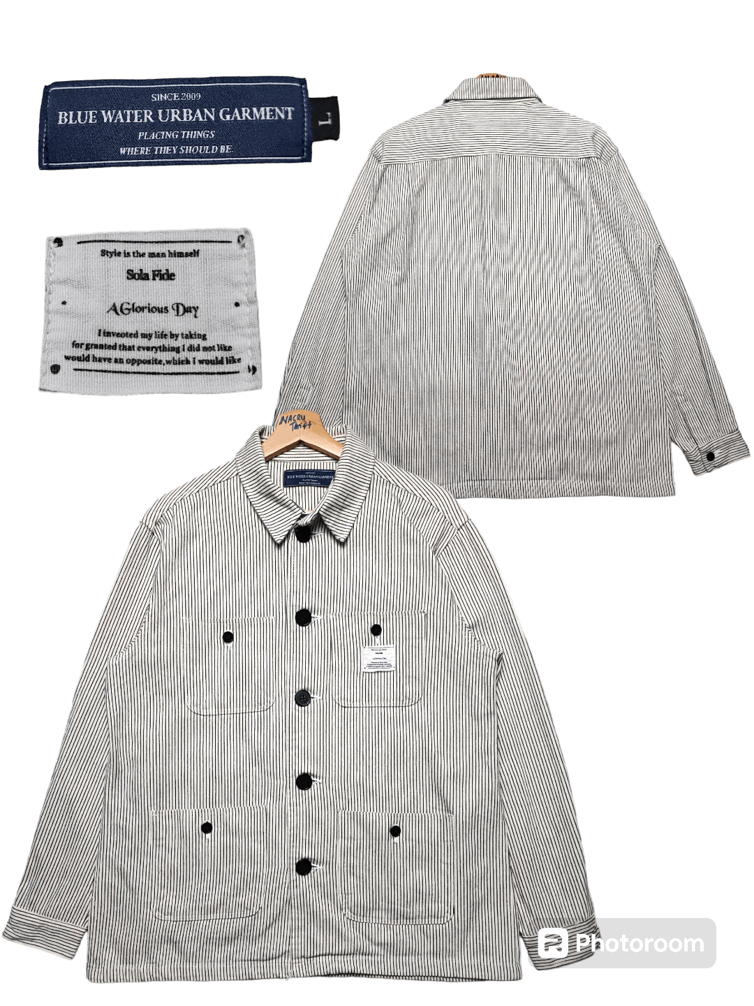 Blue Blue Japan Herringbone Wabash Baggy Denim Jacket Hickory Style Size US L / EU 52-54 / 3 - 1 Thumbnail