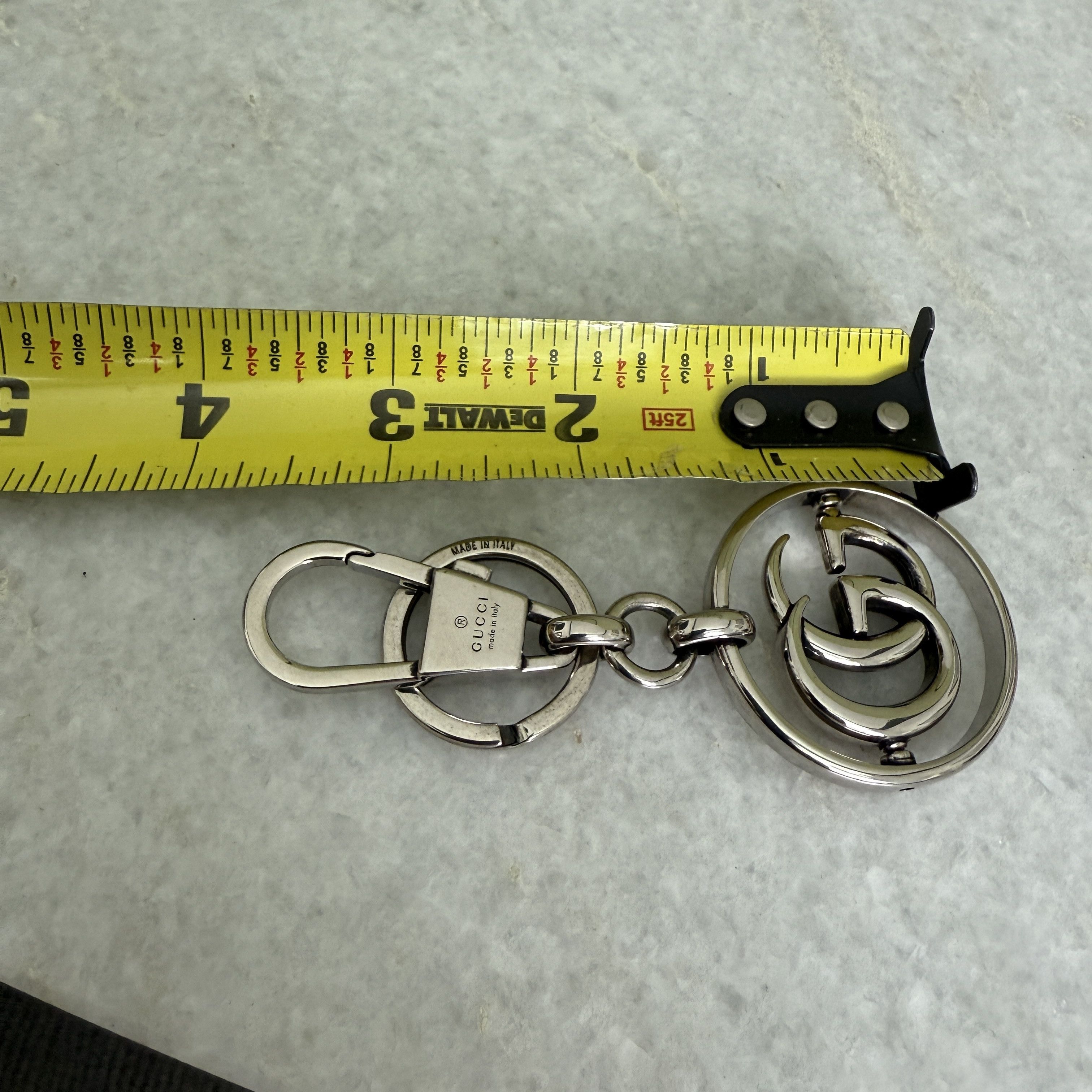 Gucci GUCCI Silver Double G Logo Keychain ‎752067 Size ONE SIZE - 6 Thumbnail