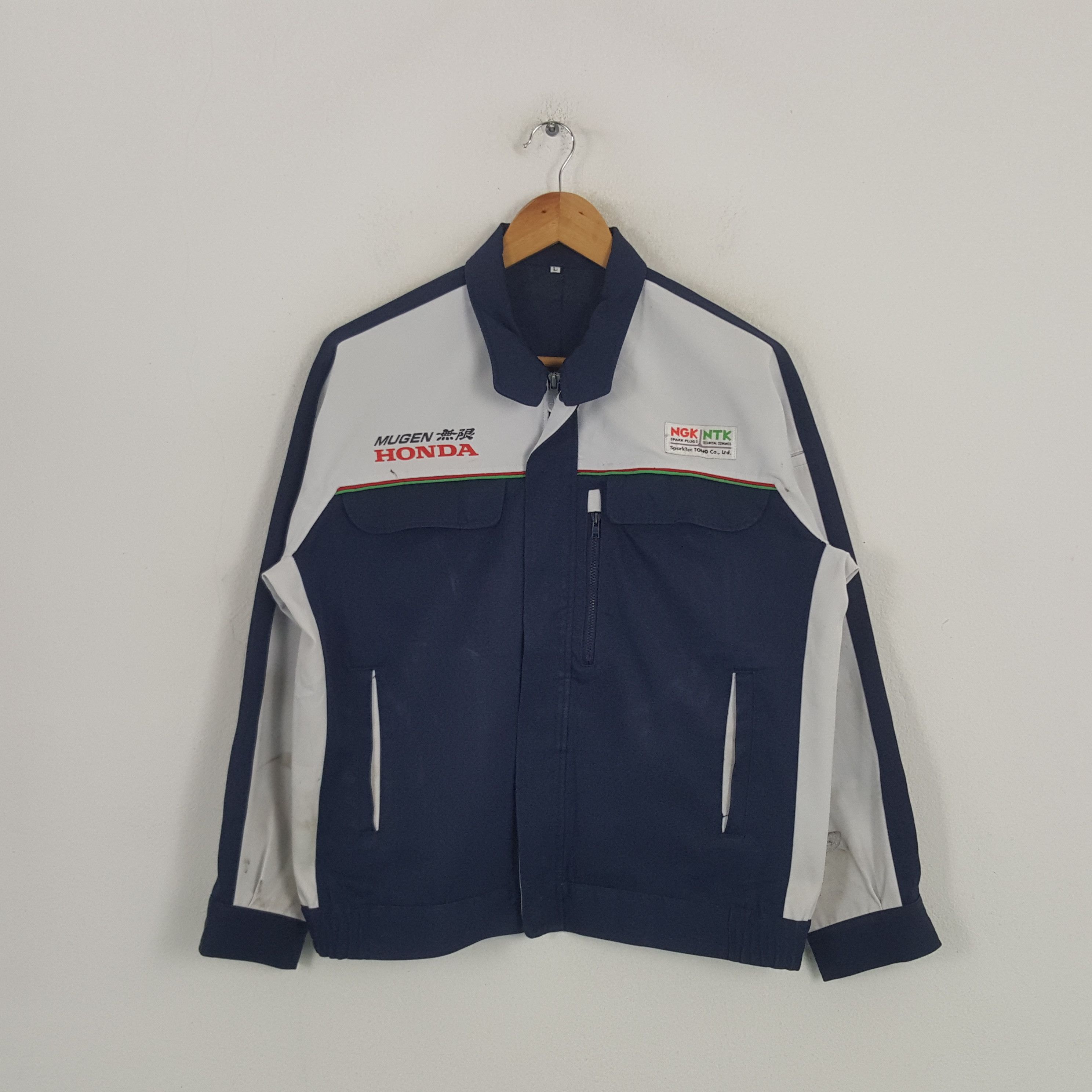 Honda × Vintage Vintage Mugen Honda X NGK Japanese Racing Custom Art Jacket Size US M / EU 48-50 / 2 - 3 Thumbnail