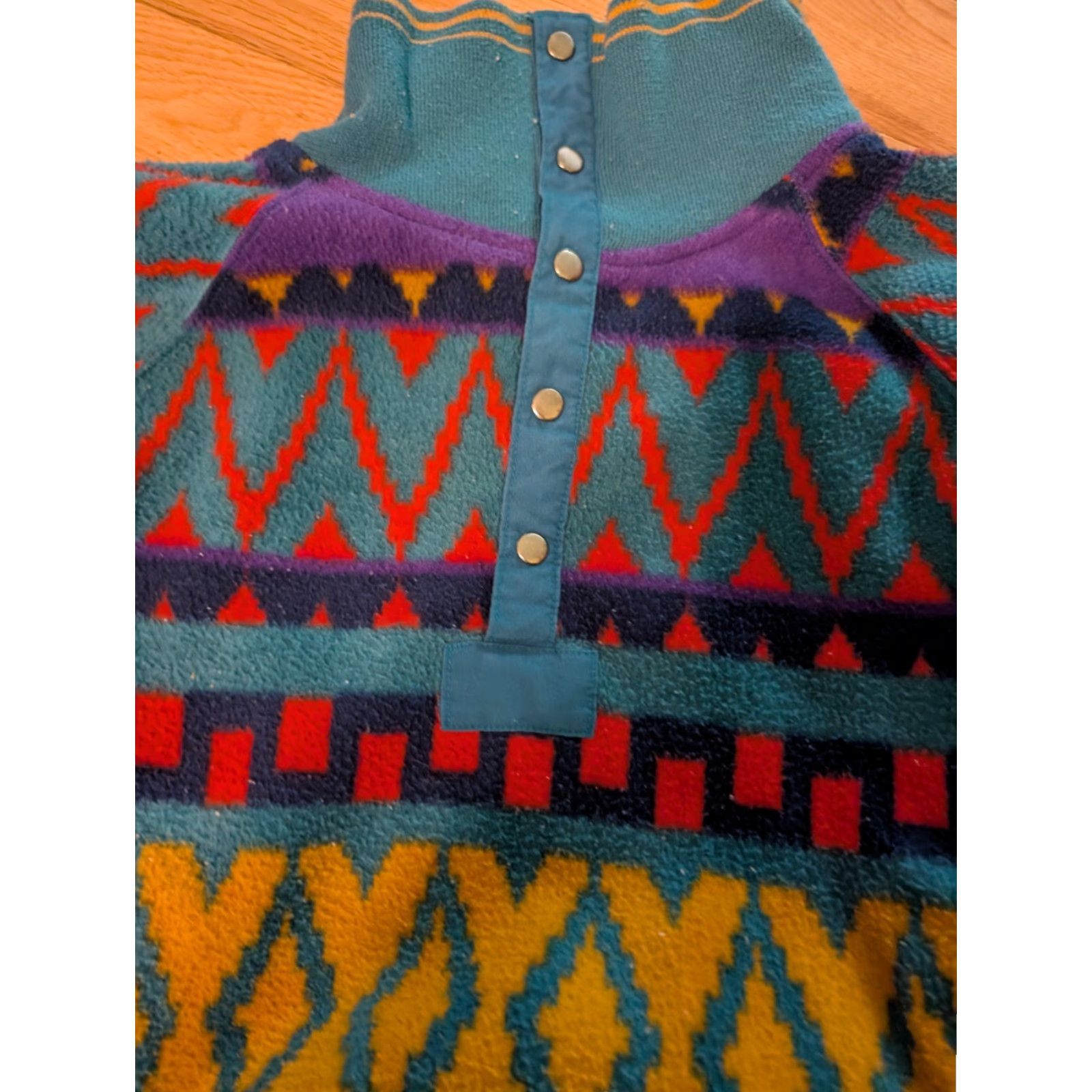 Other Synchilla Pullover Jacket 90s Multicolor Fleece S/M Size US M / EU 48-50 / 2 - 2 Thumbnail