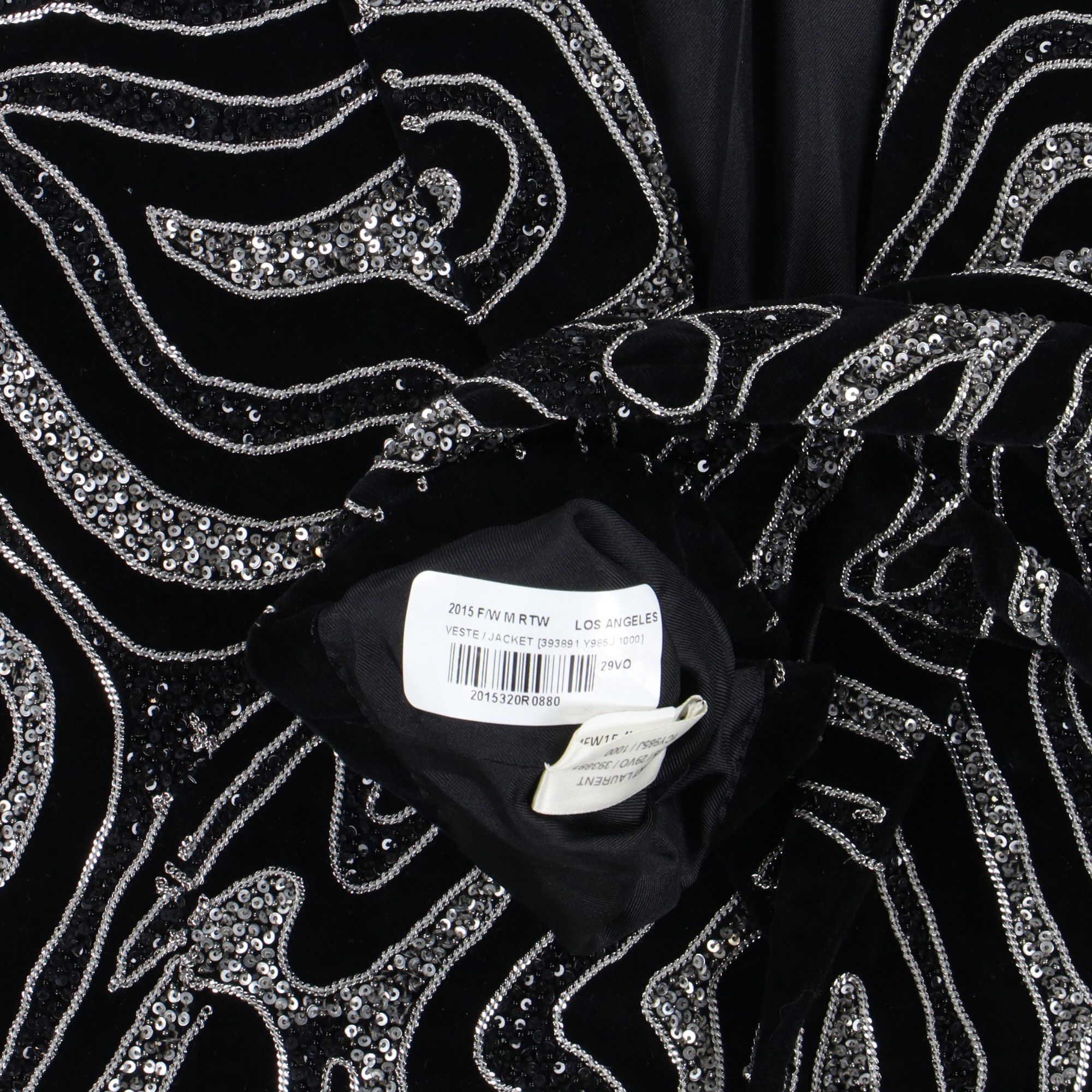 Saint Laurent Paris FW15 Runway Zebra Sequin Embellished Blazer Size US S / EU 44-46 / 1 - 14 Thumbnail