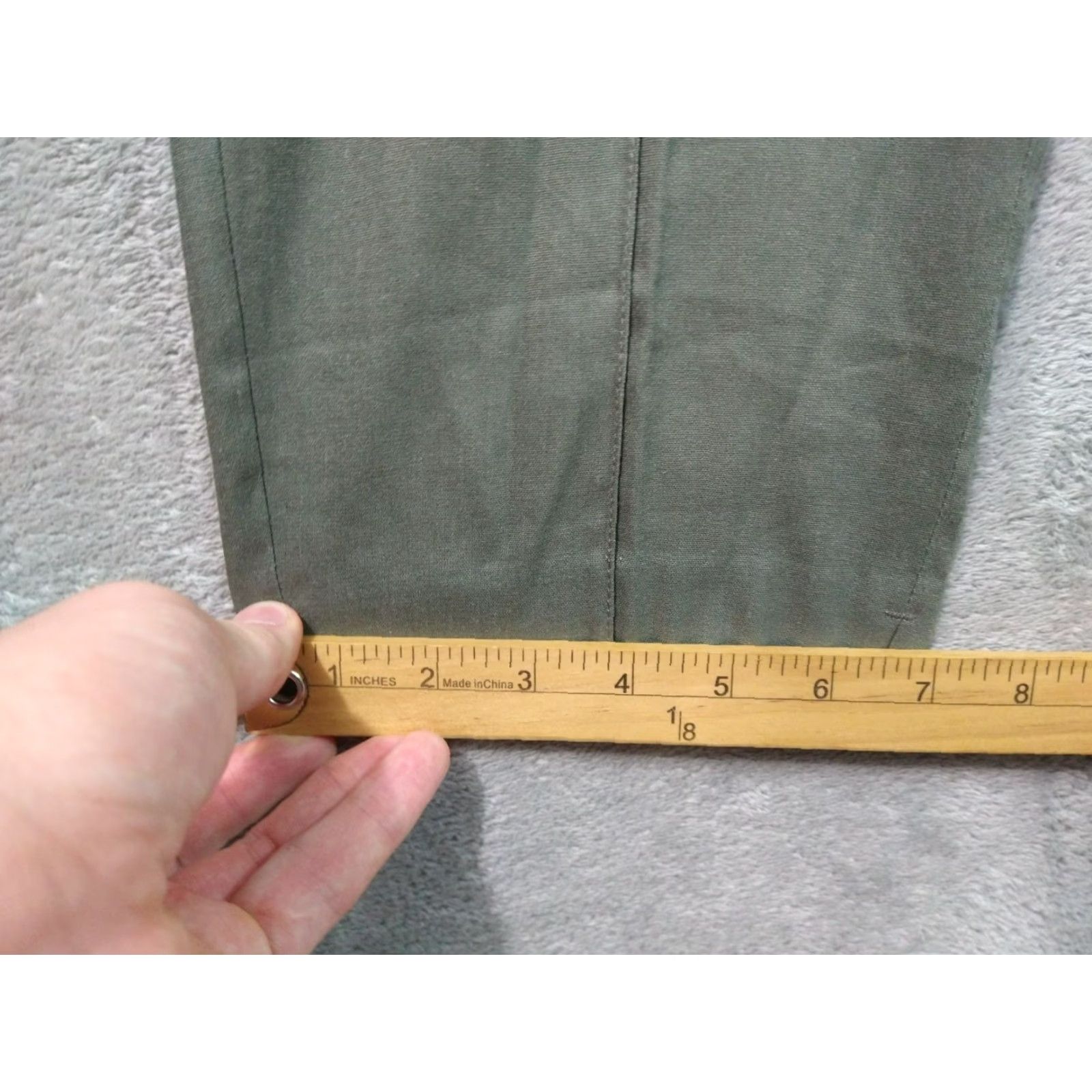 J. Jill J.Jill Pants Womens Medium Green Linen Stretch Tapered Leg Crop Beach Bohemian Style M Size 32" / US 10 / IT 46 - 6 Thumbnail