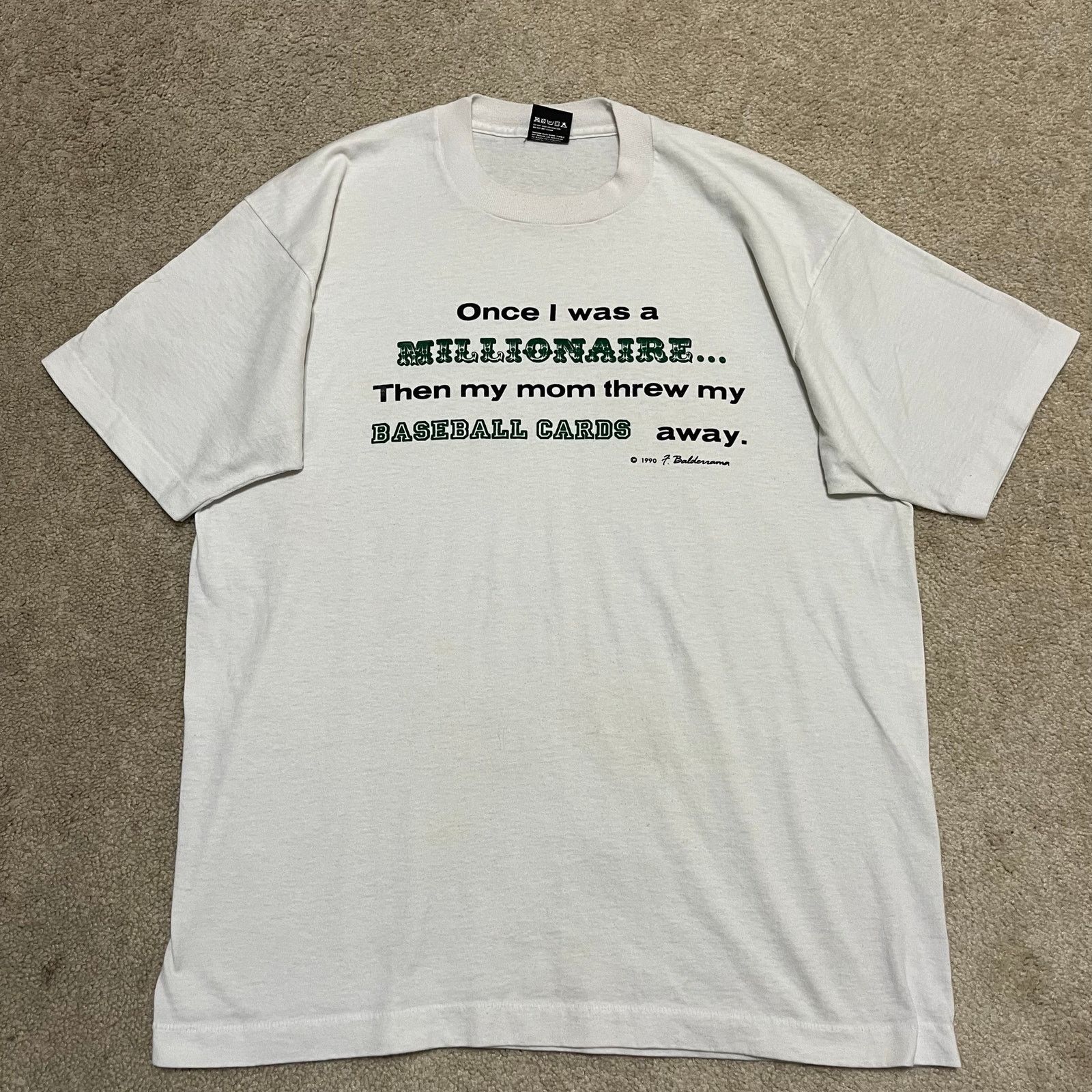 Other Vintage 1990 Baseball Cards Millionaire Graphic Tee Funny XL Size US XL / EU 56 / 4 - 1 Thumbnail