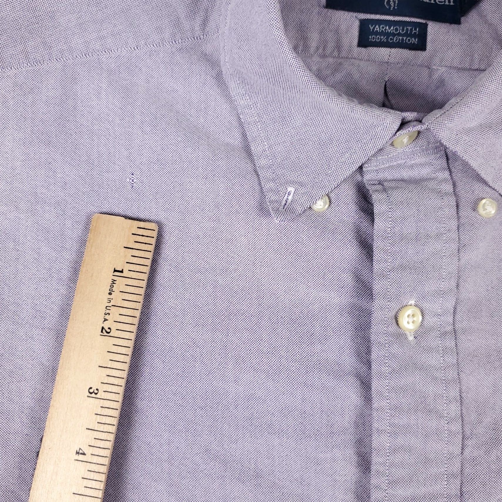 Ralph Lauren Ralph Lauren Dress Shirt Mens 16 Purple Long Sleeve Button-Down Solid American Modern Size 42R - 4 Thumbnail