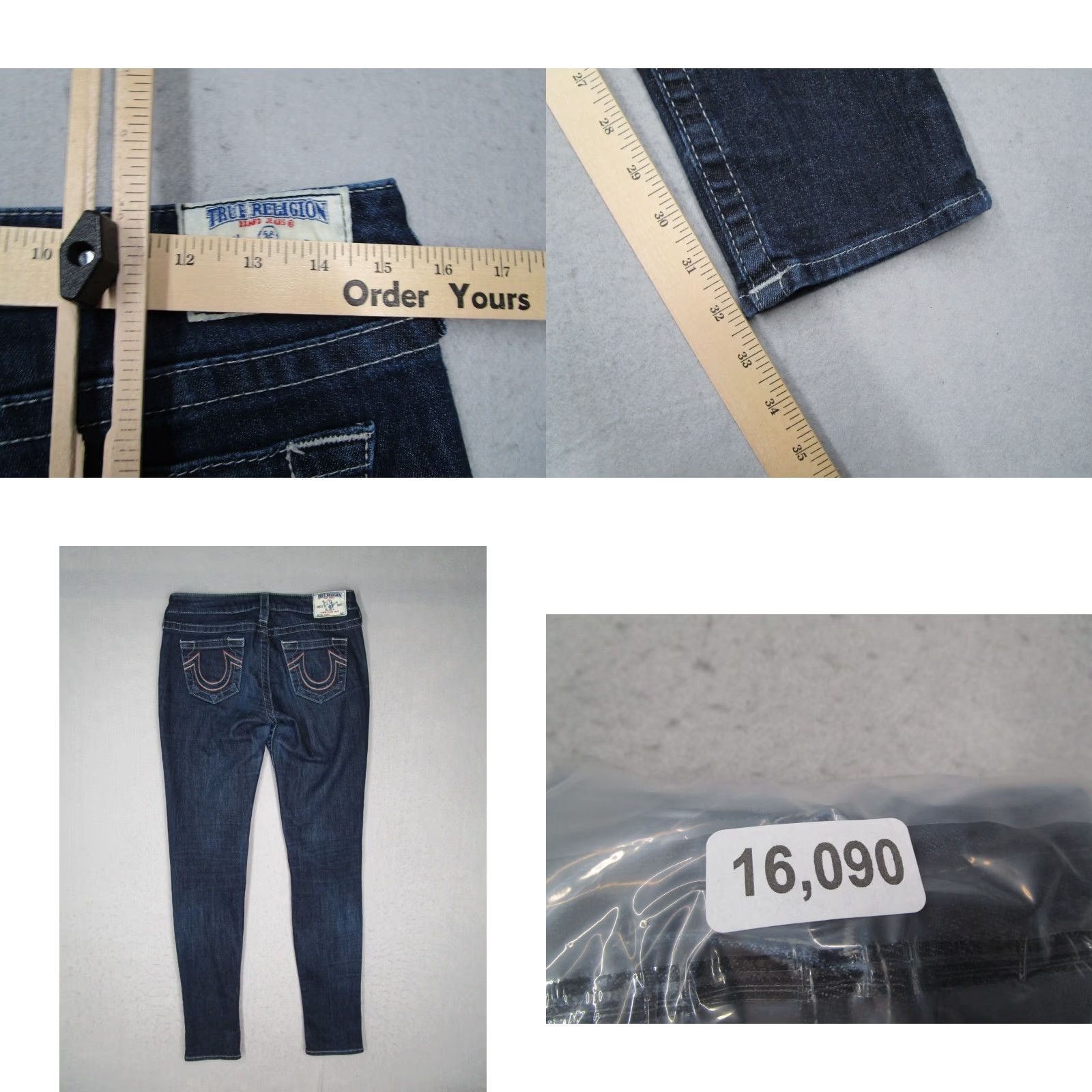 True Religion True Religion Jeans Womens 28 Blue Skinny Low Rise Denim Made in USA 30x32 Womens Size 28" / US 6 / IT 42 - 8 Thumbnail