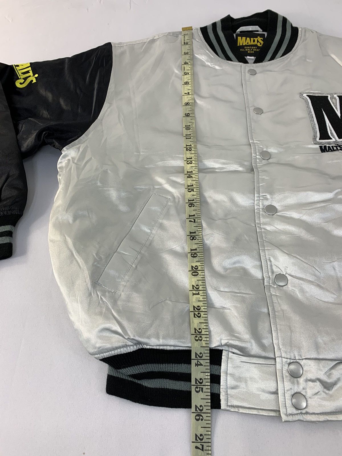 Japanese Brand × Vintage 90s Malt’s Suntory All Malt Draft Beer Varsity Jacket Size US M / EU 48-50 / 2 - 13 Thumbnail