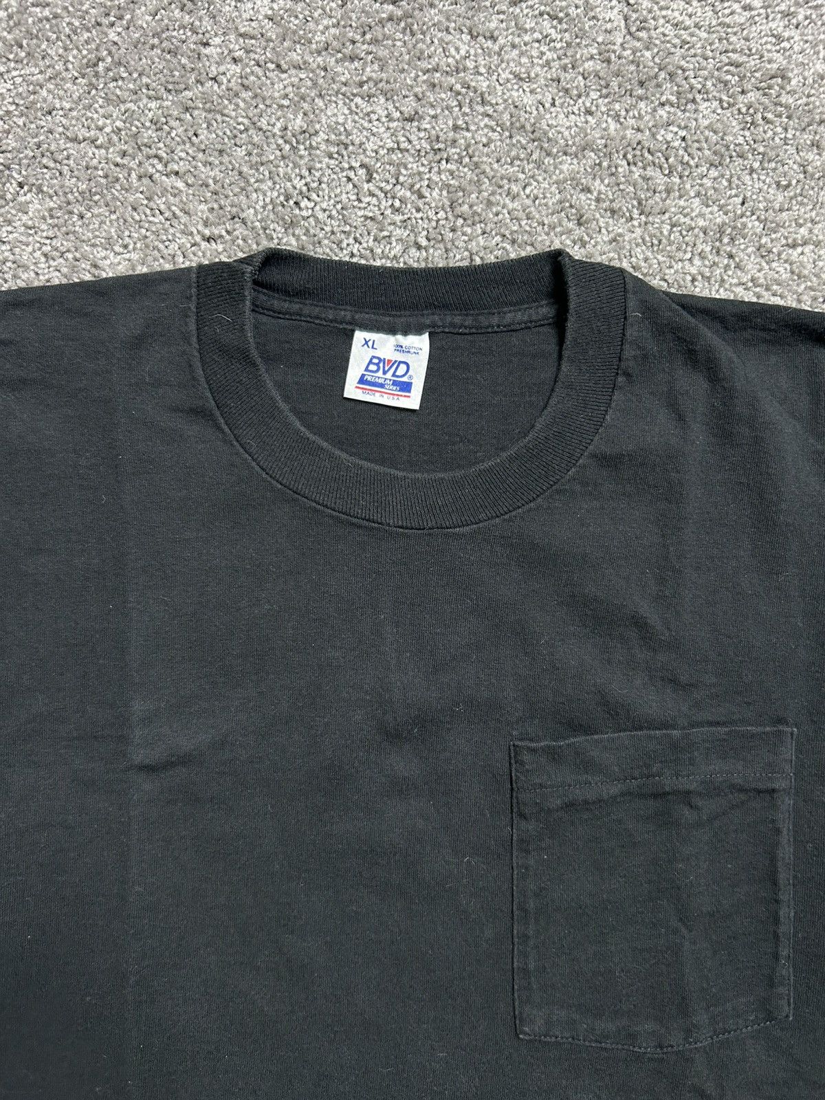 Vintage Vintage 90s BVD Blank Selvedge Pocket Tee Made in USA Size US XL / EU 56 / 4 - 2 Thumbnail