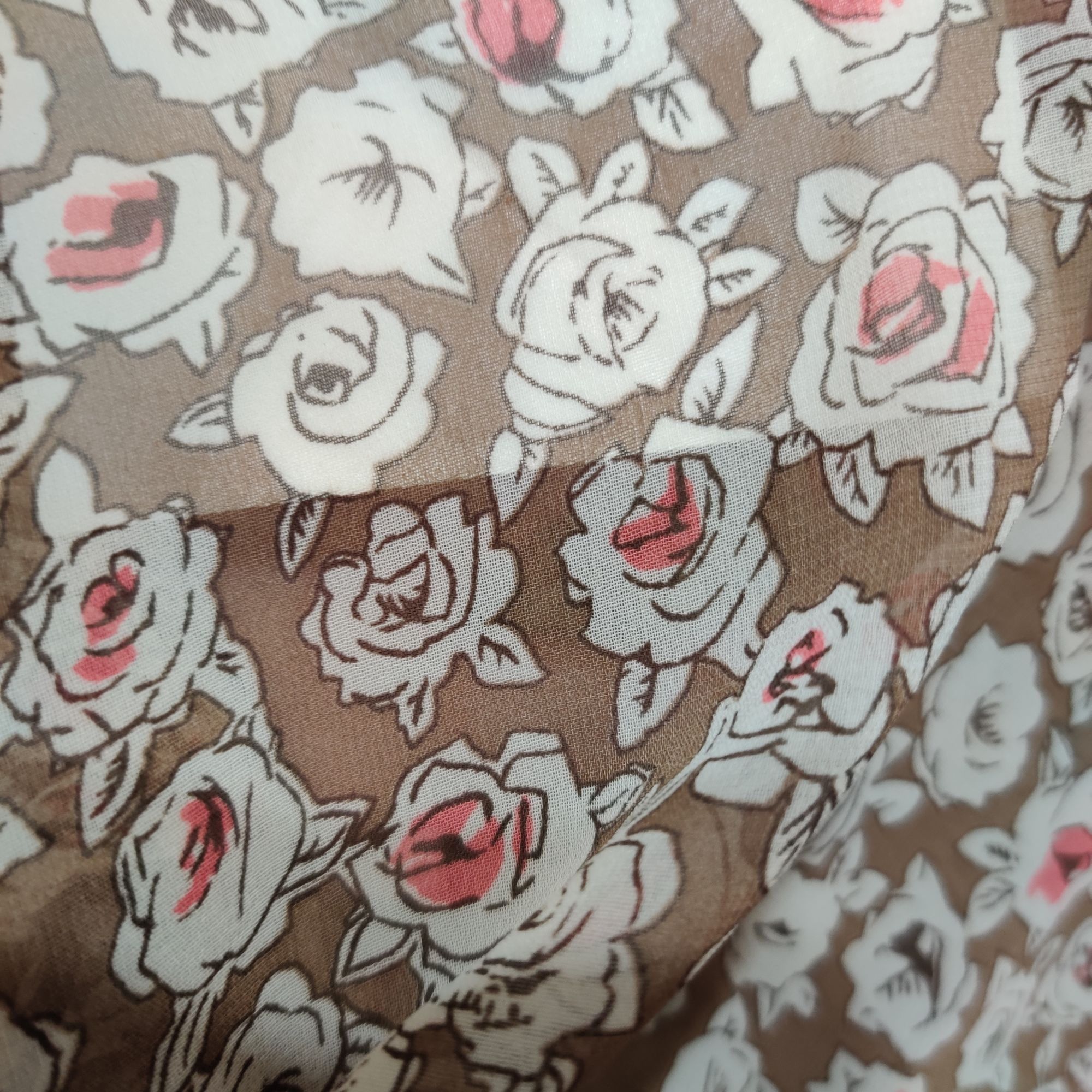 Forever 21 Forever 21 Womens Blouse Floral Print Sheer Cottage White Pi Size M / US 6-8 / IT 42-44 - 7 Thumbnail