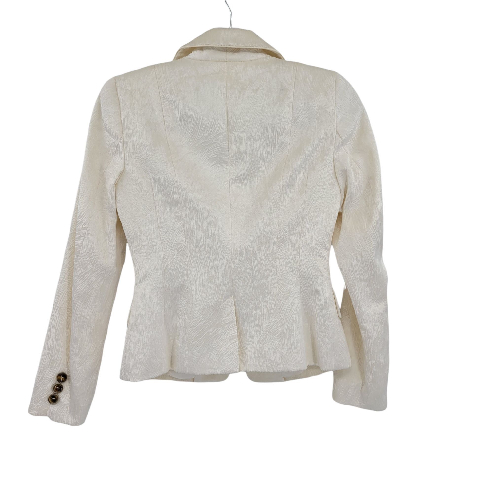 Bebe Vtg Bebe Textured Faux Fur Blazer Sz 2 Ivory Old Money Holly Size XS / US 0-2 / IT 36-38 - 8 Thumbnail