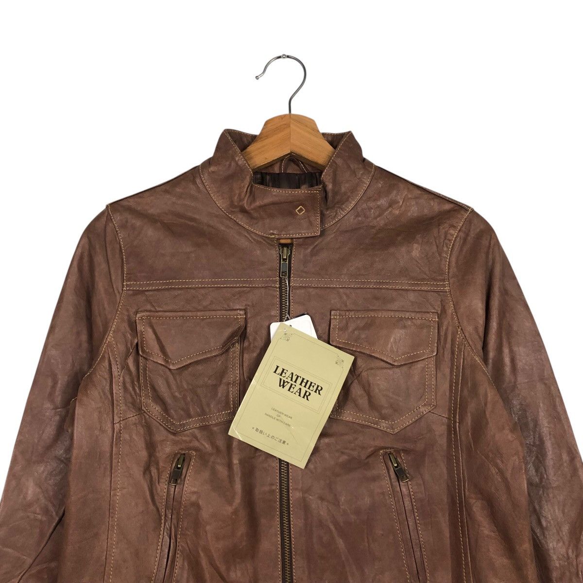 Japanese Brand 📌Vintage Leather Jacket Cropped Belle Maison Issey Miyake Size US M / EU 48-50 / 2 - 4 Thumbnail