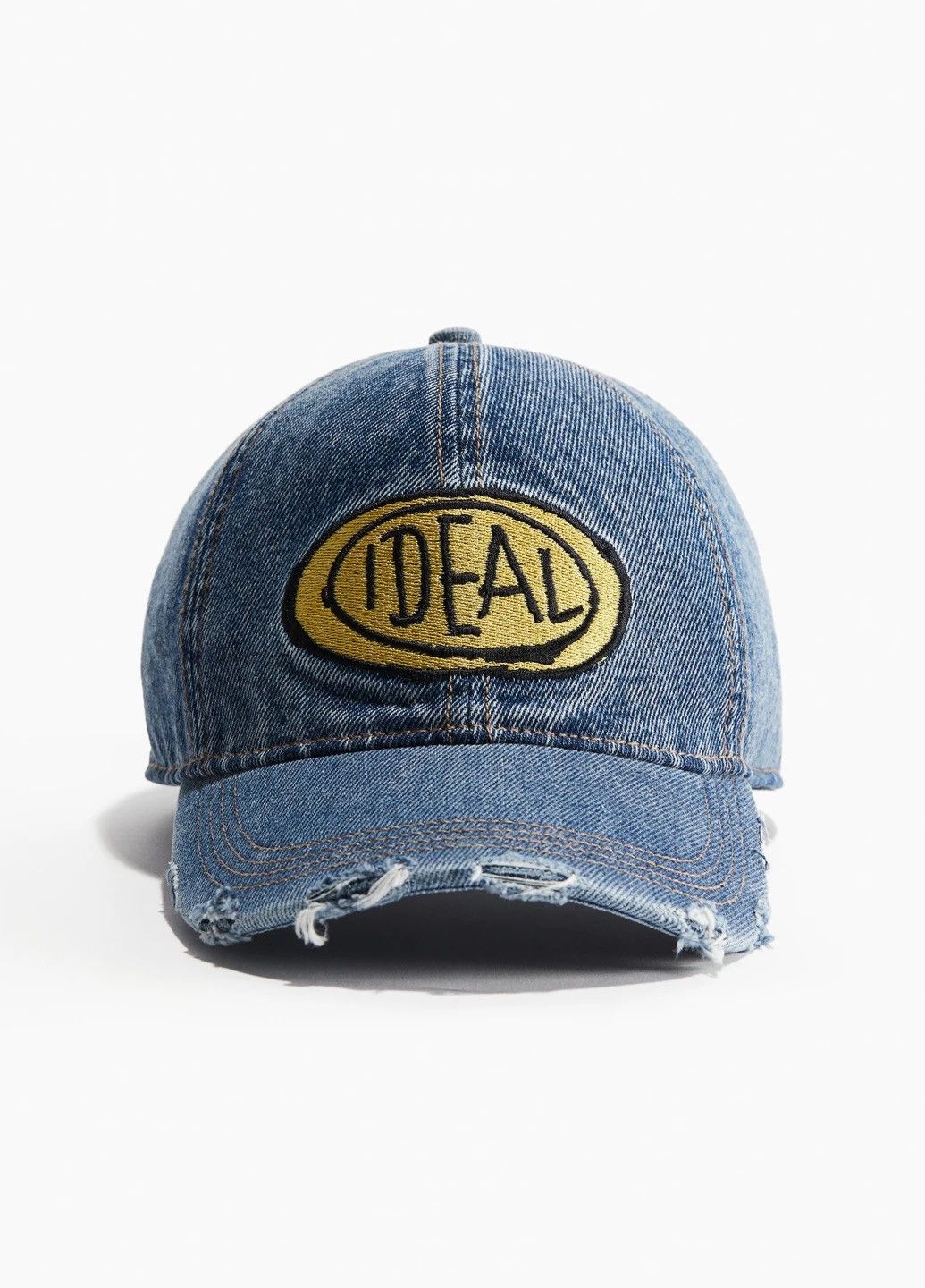 H&M × Jean-Michel Basquiat × Who Decides War WHO DECIDES WAR x BASQUIAT x H&M EMBROIDERED-MOTIF DENIM CAP Size ONE SIZE - 7 Thumbnail