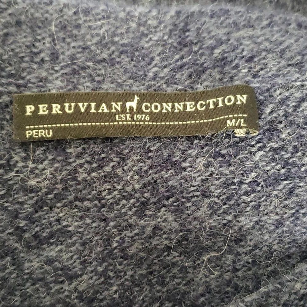 Designer CT788a Peruvian Connection Royal Alpaca Blue Sweater M/L Size M / US 6-8 / IT 42-44 - 5 Thumbnail