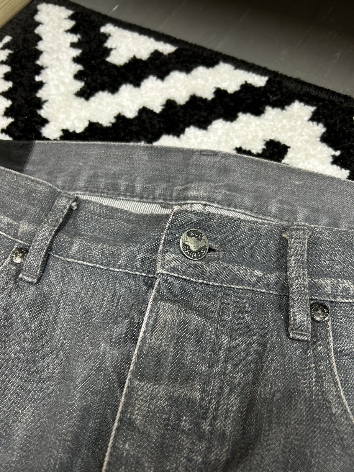 Allsaints AllSaints Men’s Grey Denim jeans size 32 Size US 33 - 5 Thumbnail