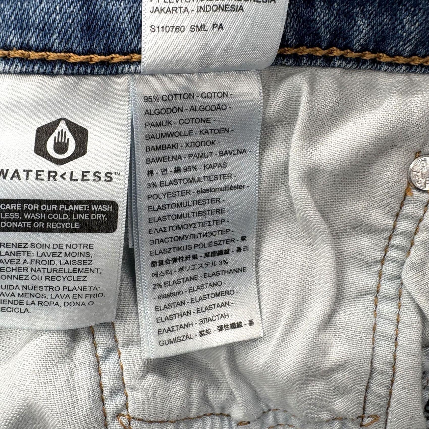 Levi's Levi's 505 Jeans Mens 34x32 Blue Medium Wash Regular Straight Stretch Denim Pants Size US 34 / EU 50 - 4 Thumbnail