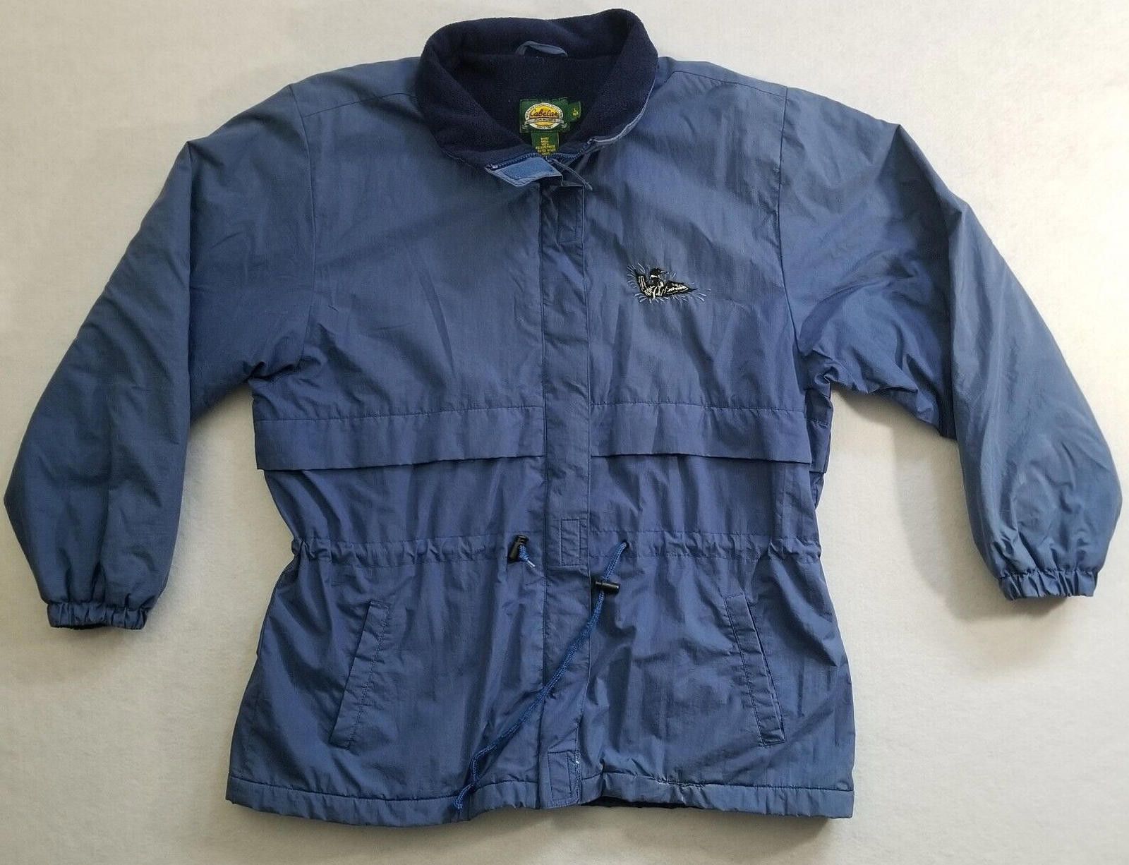 Cabelas Cabela's Women's Large Regular Blue Windbreaker Jacket Size L / US 10 / IT 46 - 1 Thumbnail