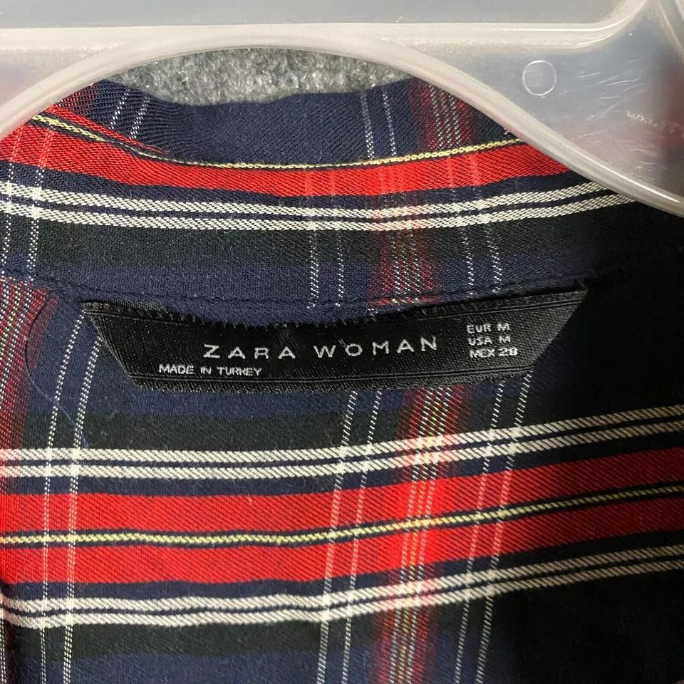 Zara Zara Button Up Top Women's Medium Long Sleeve Plaid M Size M / US 6-8 / IT 42-44 - 2 Thumbnail
