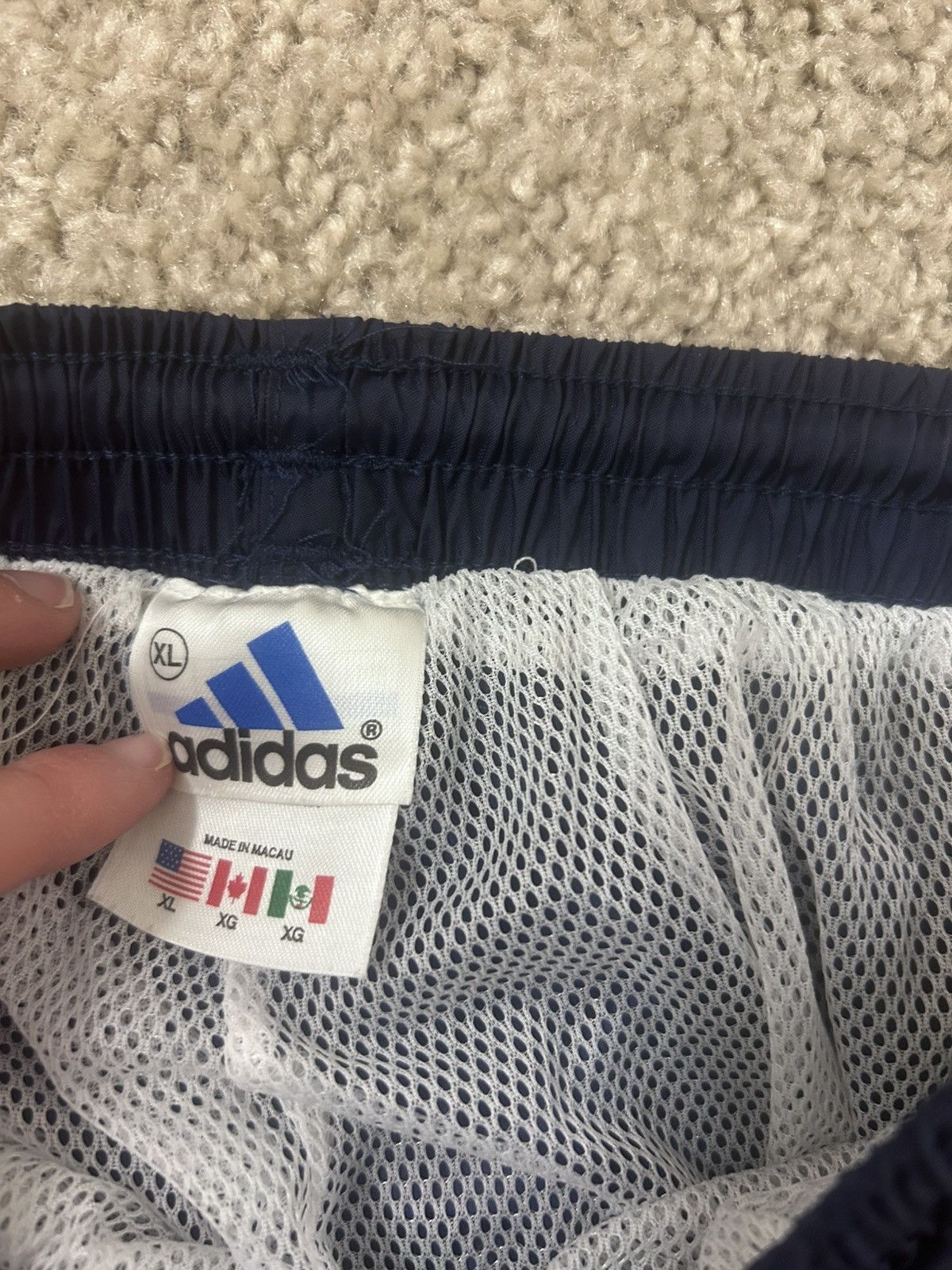 Adidas × Vintage Adidas striped y2k track pant navy and gold youth XL Size US 30 / EU 46 - 6 Thumbnail