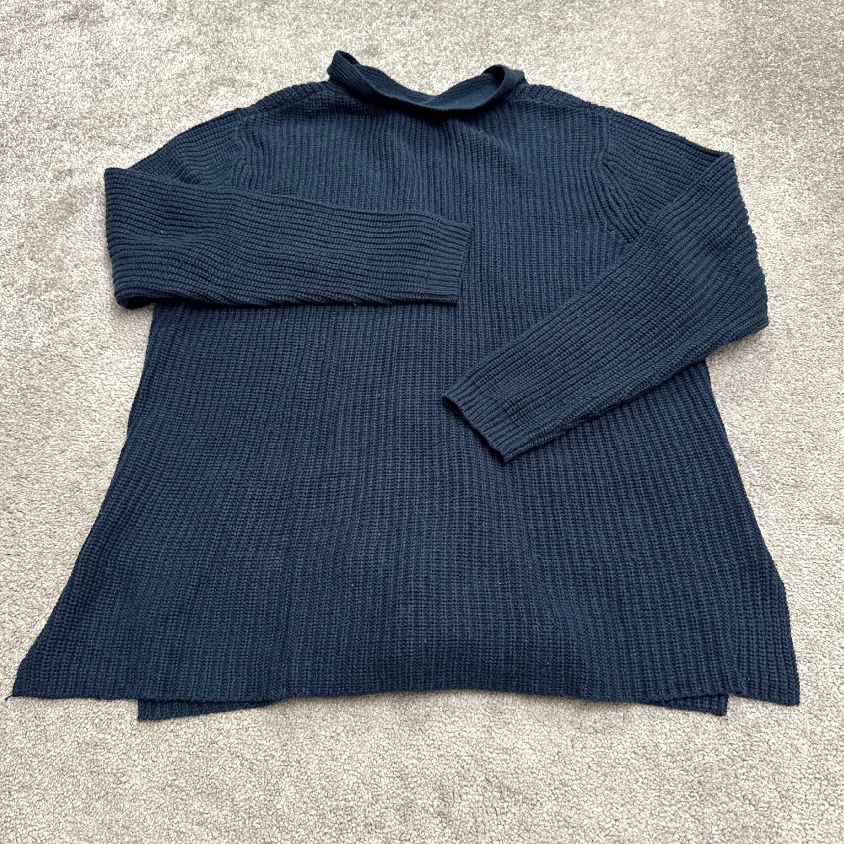 Blair Blair Cardigan Sweater Women XL Blue Knit V-Neck Long Sleeve Waffle-Knit Button Up Autumn, Winter, Fall Classic 90s Y2K Vintage Style Mens? Size XL / US 12-14 / IT 48-50 - 2 Thumbnail