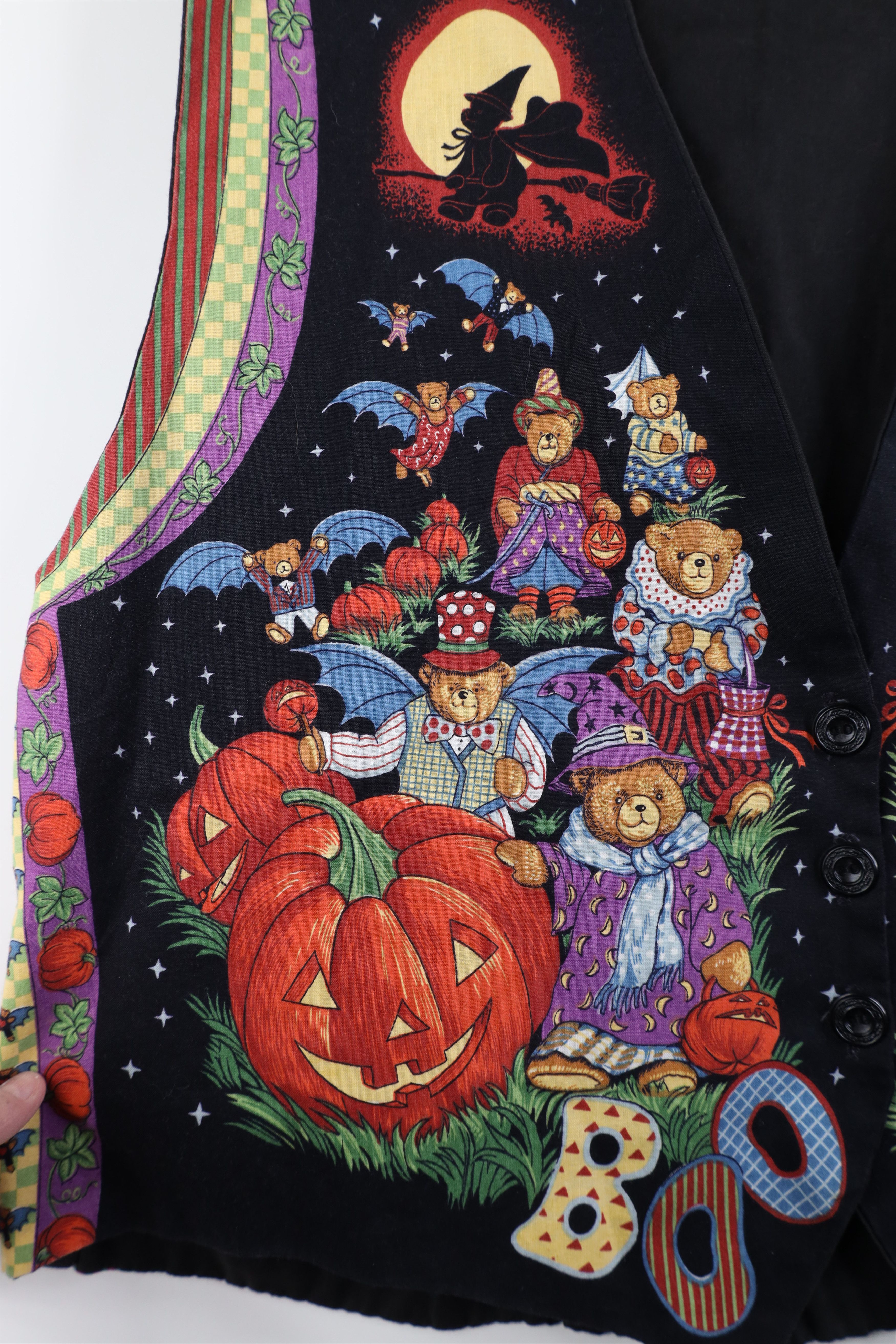 Vintage Vintage 90s Streetwear Halloween Pumpkin Witch Vest Jacket Size XL / US 12-14 / IT 48-50 - 4 Thumbnail