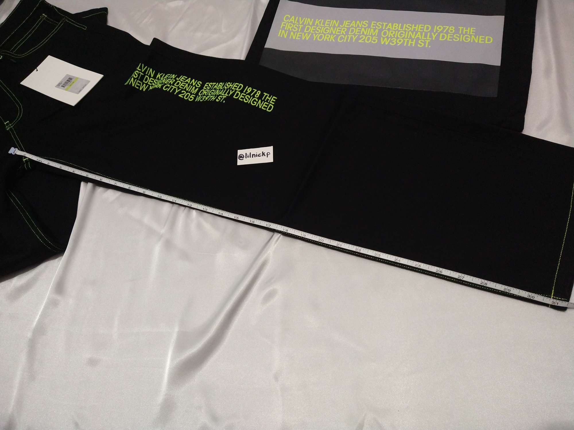 Calvin Klein 205W39NYC EST. 1978 Baggy Black Hole Jeans Size US 30 / EU 46 - 6 Thumbnail