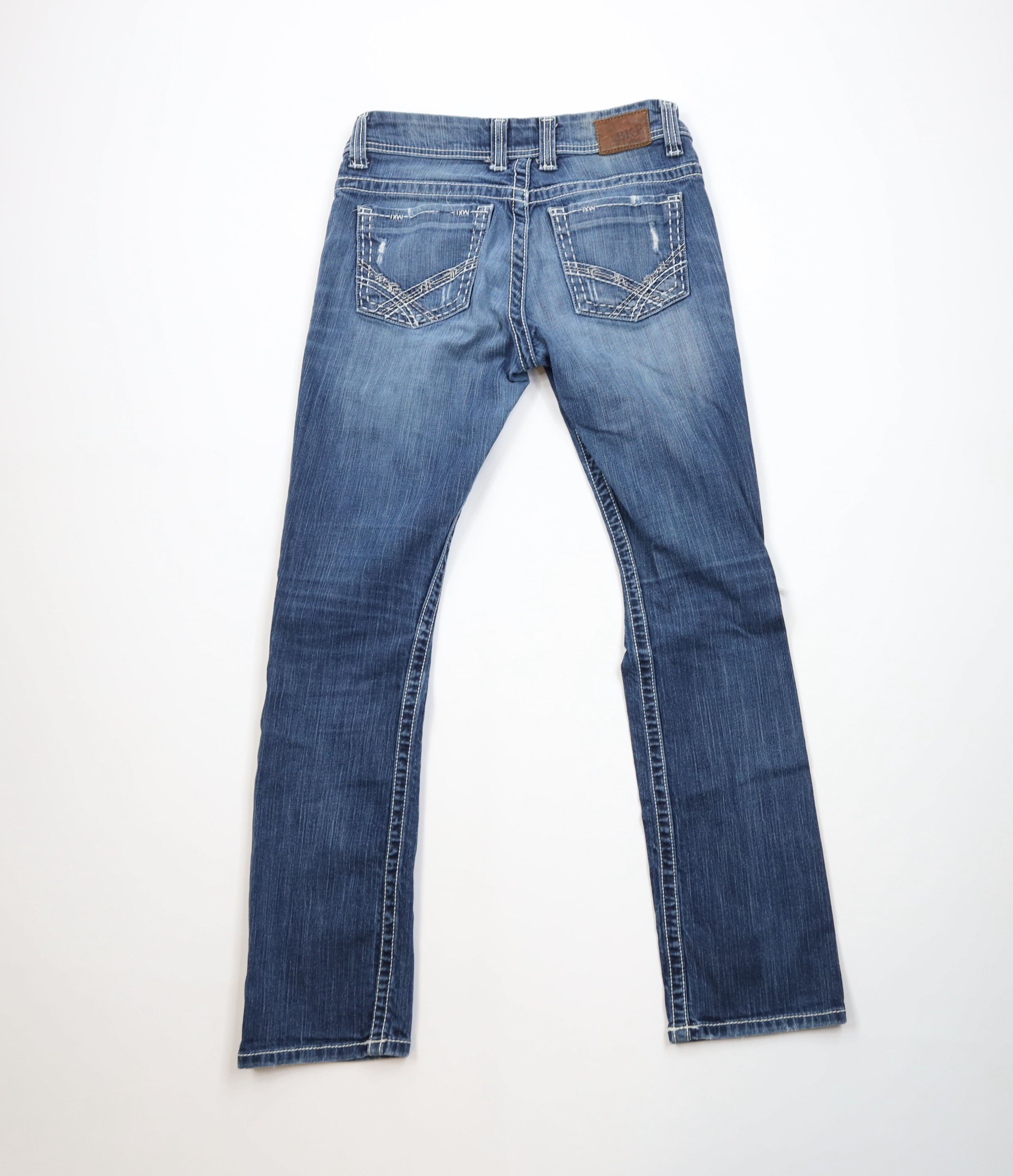 Vintage Buckle BKE Thick Stitch Stretch Payton Straight Leg Jeans Size 28" / US 6 / IT 42 - 11 Thumbnail