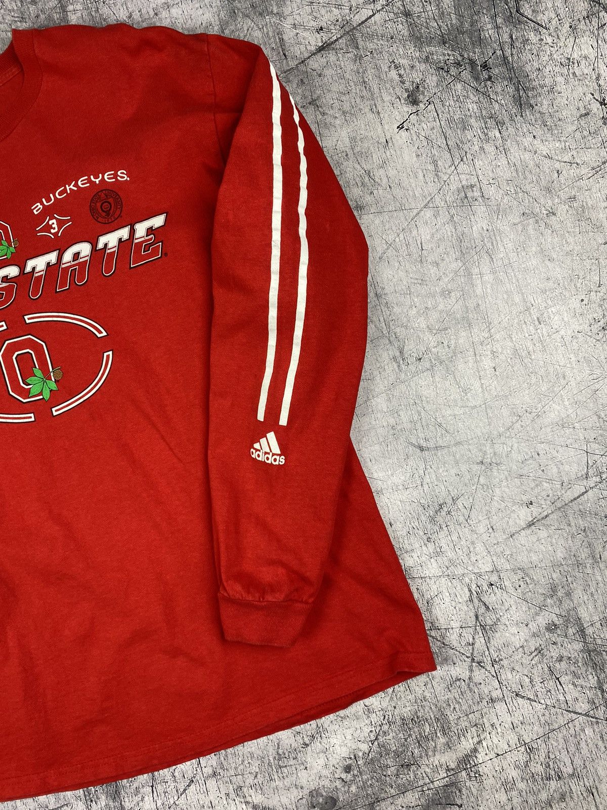 Adidas × Vintage Vintage 90s Ohio State University Buckeyes Long Sleeve Size US L / EU 52-54 / 3 - 4 Thumbnail