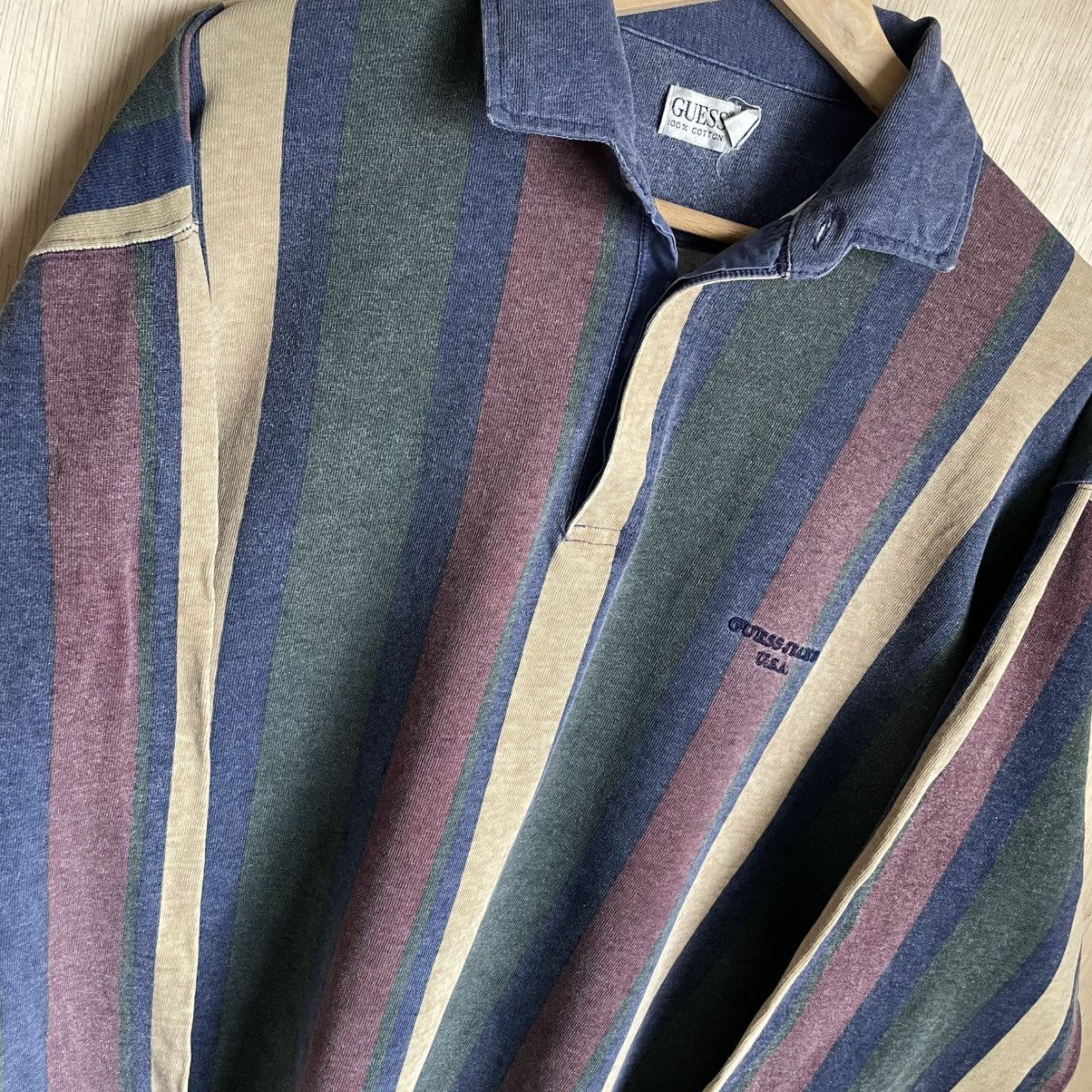 Guess VINTAGE Guess Plaid Rugby Shirt 🍒 Size US M / EU 48-50 / 2 - 3 Thumbnail