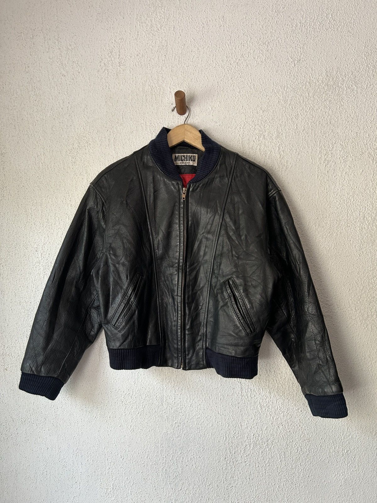 Leather × Michiko Koshino London Vintage Michiko Koshino Leather Jacket Size US S / EU 44-46 / 1 - 10 Thumbnail
