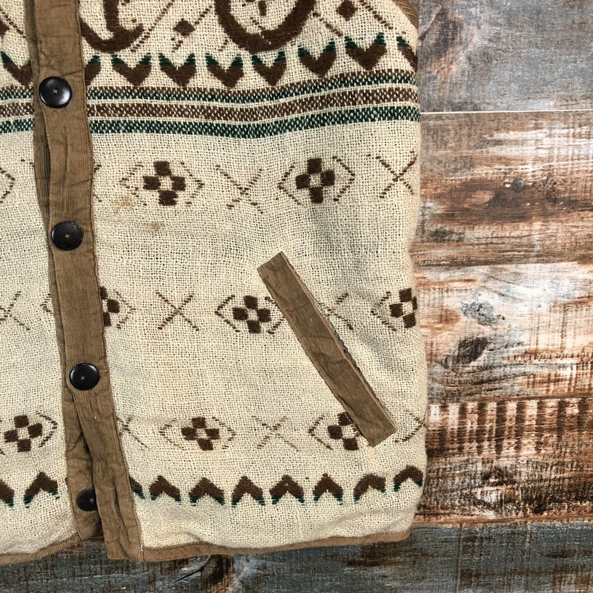Japanese Brand Amina Brown Cardigan Hoodie Vest #A2301 Size US M / EU 48-50 / 2 - 8 Thumbnail