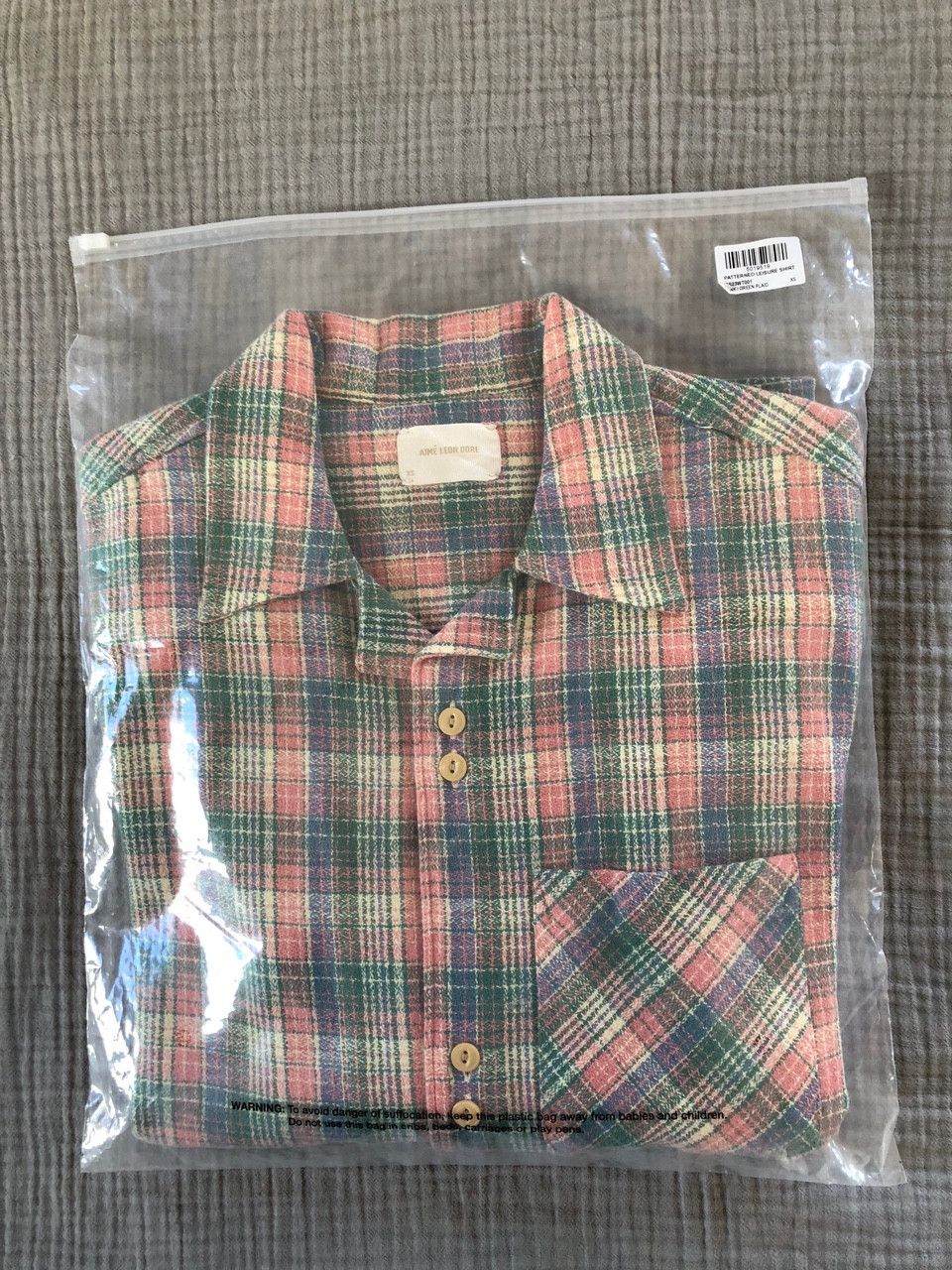 Aime Leon Dore Aime Leon Dore Leisure Shirt Pink Green Plaid XS NWT ALD Size US XS / EU 42 / 0 - 8 Thumbnail