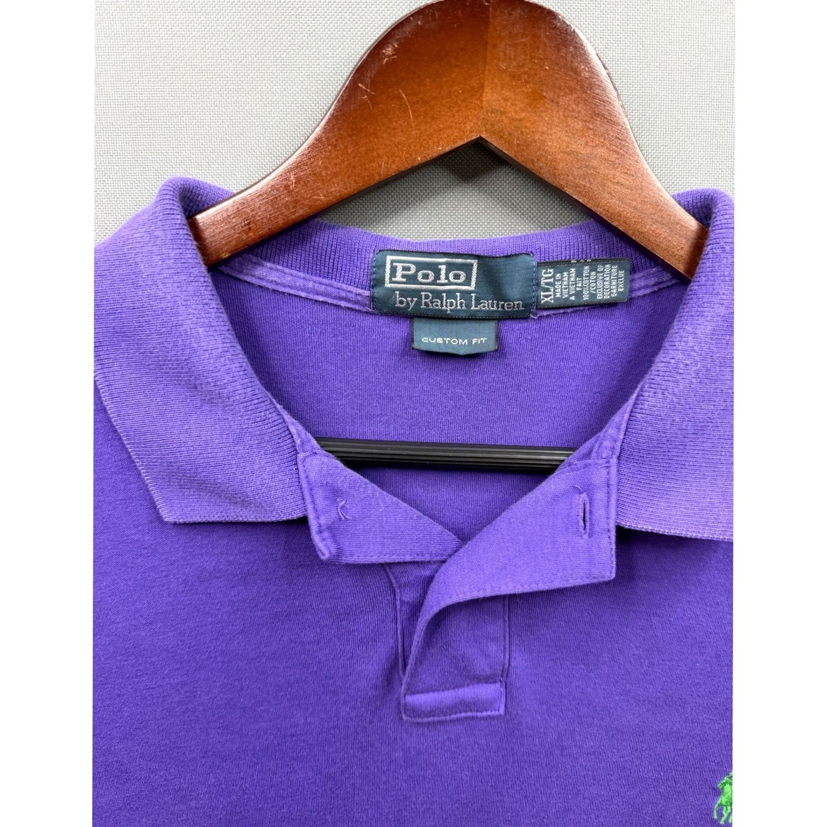 Polo Ralph Lauren Polo Ralph Lauren Polo Shirt Mens Purple Custom Fit Short Sleeve XL Size US XL / EU 56 / 4 - 2 Thumbnail