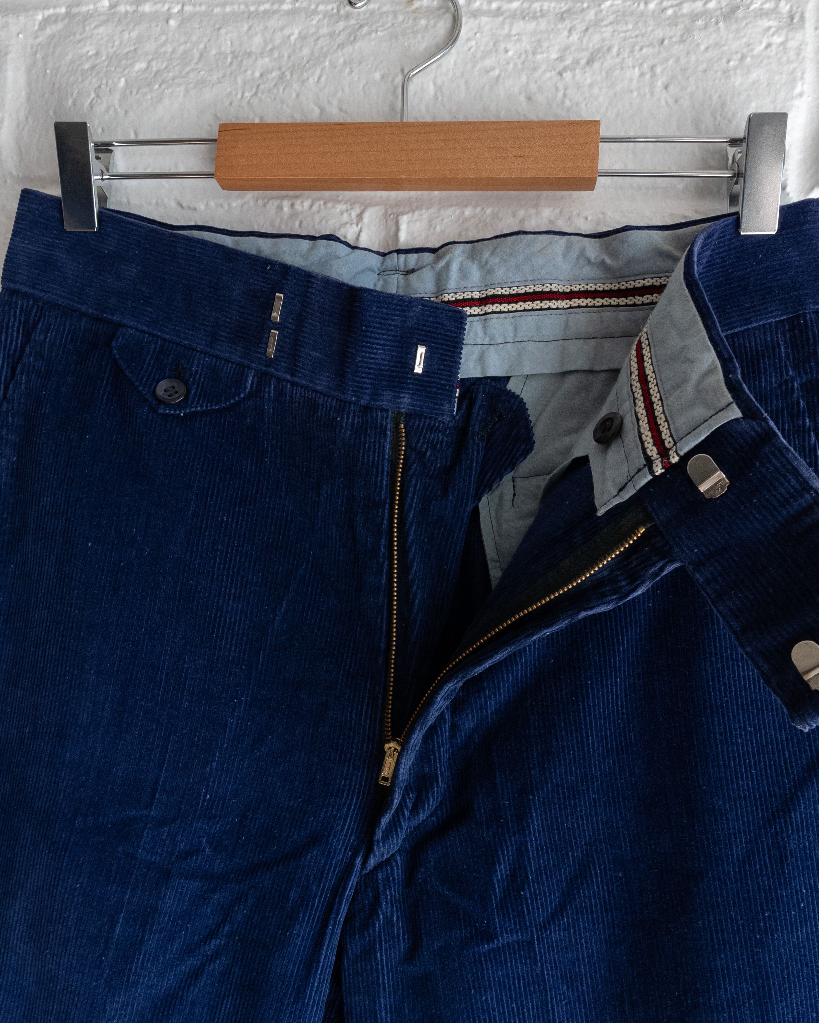 Vintage Vintage 1970s Corduroy Bell Bottom Pants Blue Men's 32 Flare Size US 32 / EU 48 - 2 Thumbnail