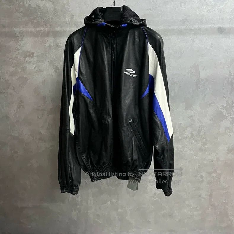 Balenciaga Balenciaga Color block letter logo print hooded leather ja Size US M / EU 48-50 / 2 - 1 Thumbnail