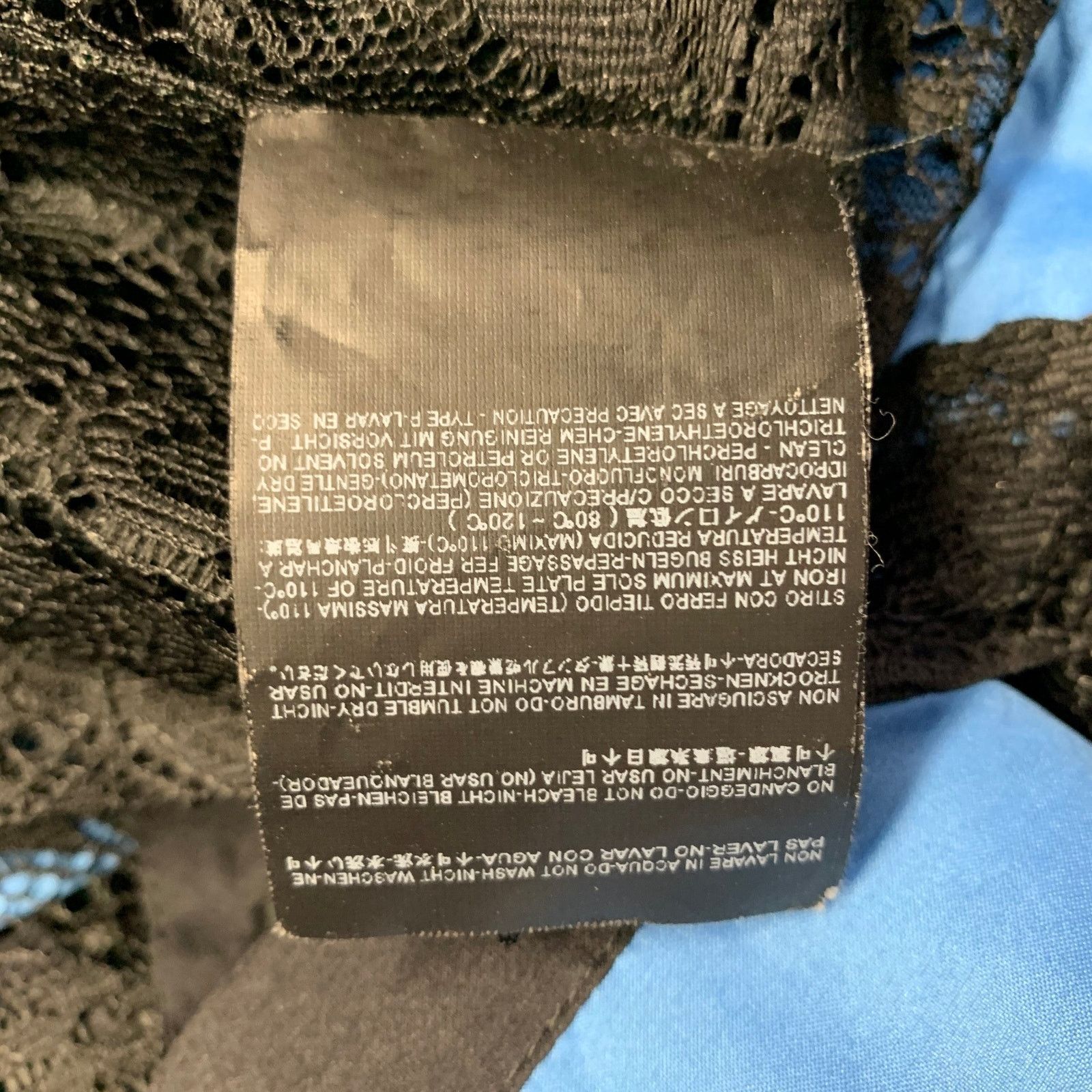Balenciaga Size S Black Blue Polyester Blend Lace Sleeveless Shirt Size S / US 4 / IT 40 - 9 Thumbnail