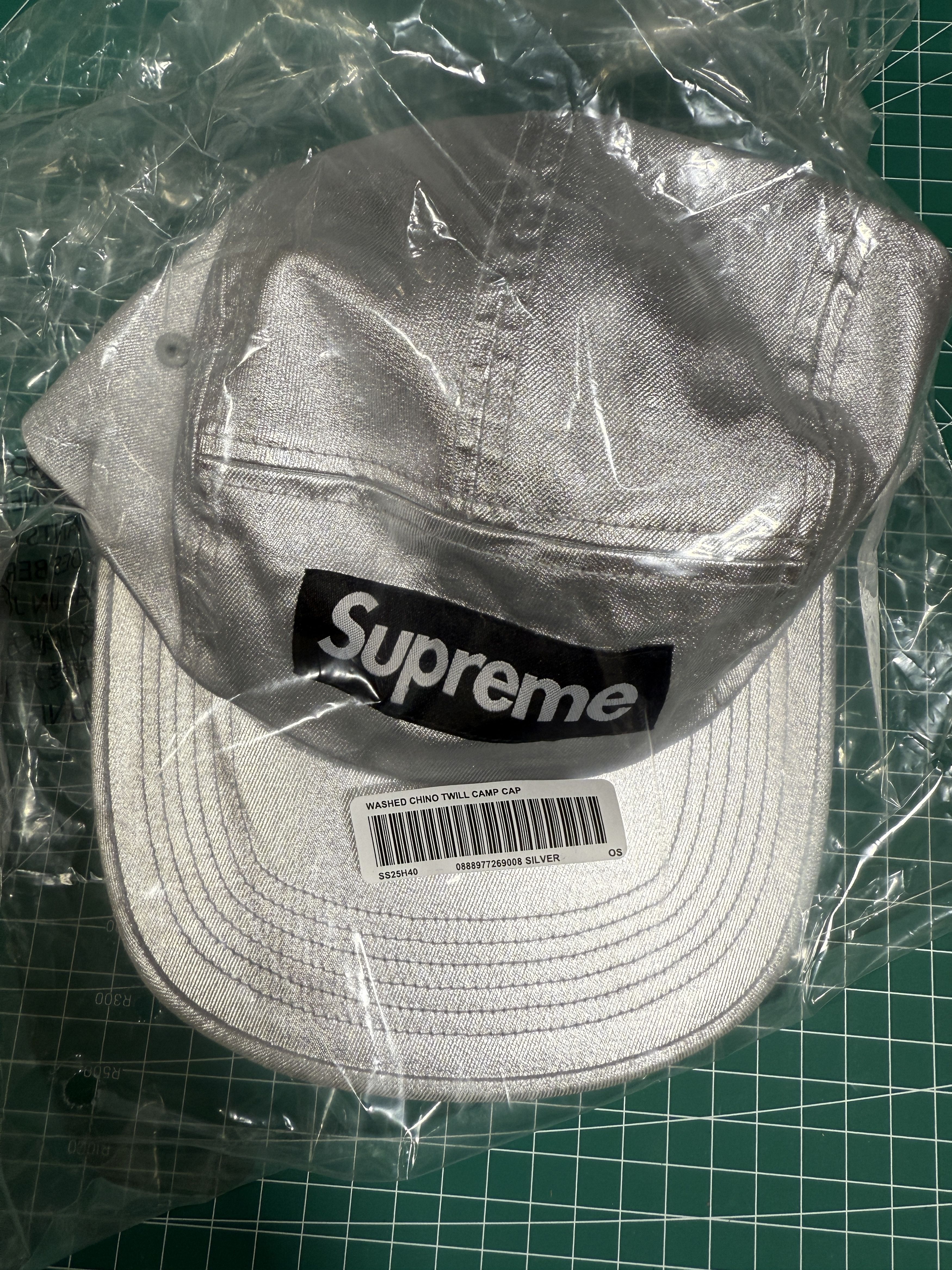 帽子 Supreme Washed Chino Twill Camp Silver Supreme Washed Chino Twill Camp Cap Silver Sz Adjustable