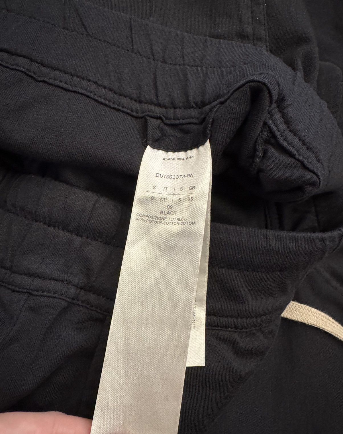 Rick Owens Drkshdw Black Drawstring Cropped Lounge Pants Size US 32 / EU 48 - 3 Thumbnail