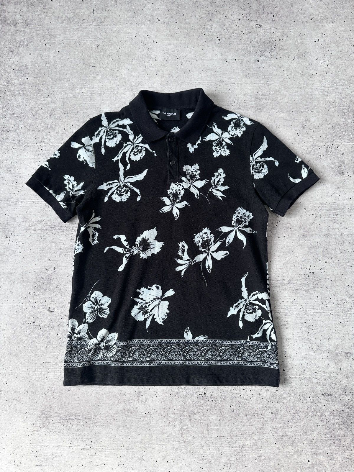The Kooples The Kooples Paris Orchid Floral Paisley Print Polo Shirt S Size US S / EU 44-46 / 1 - 1 Thumbnail