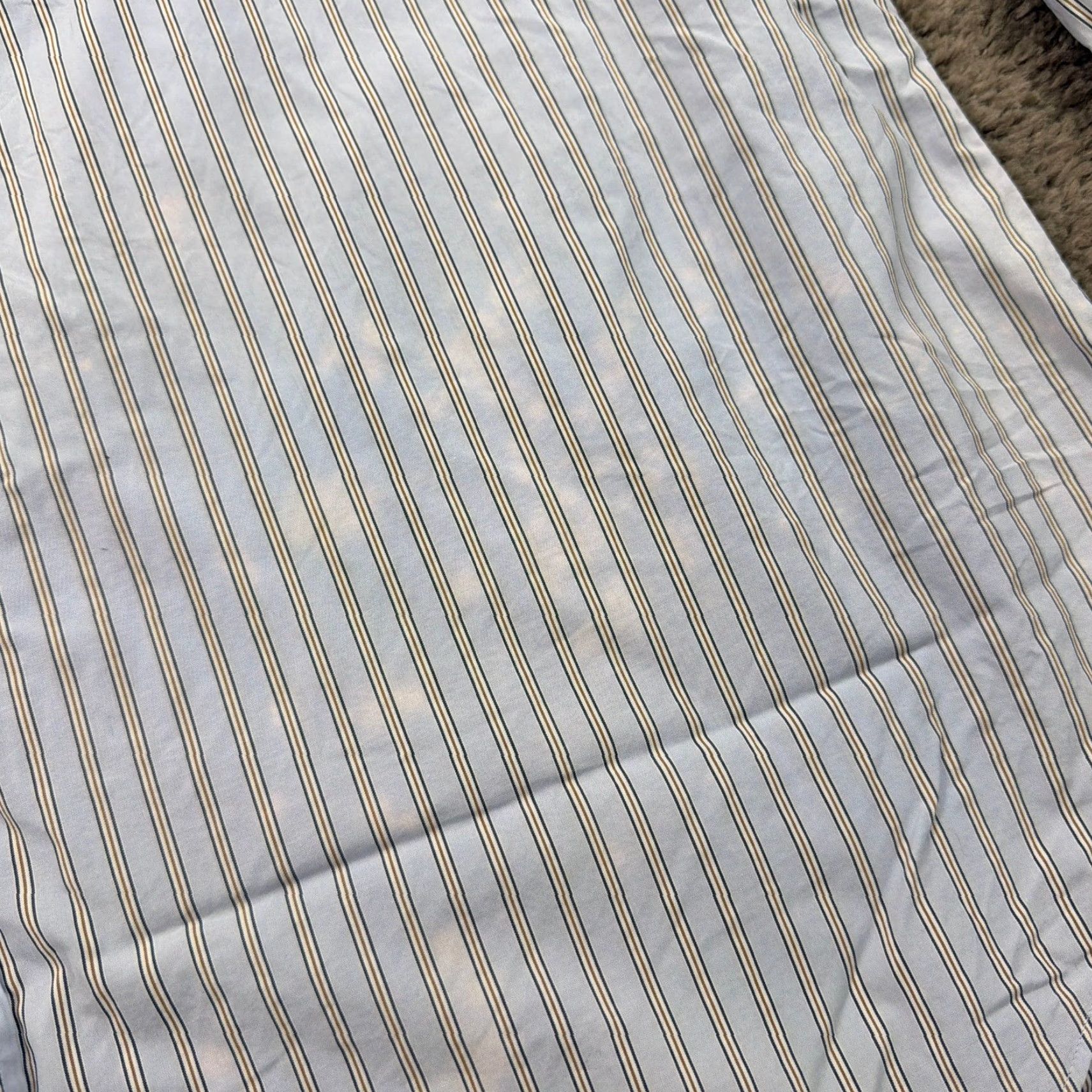 Sid Mashburn Sid Mashburn Shirt Mens XL Blue Stripe Long Sleeve Pocket 100% Cotton Button-Up Casual Bboy? Size US XL / EU 56 / 4 - 3 Thumbnail
