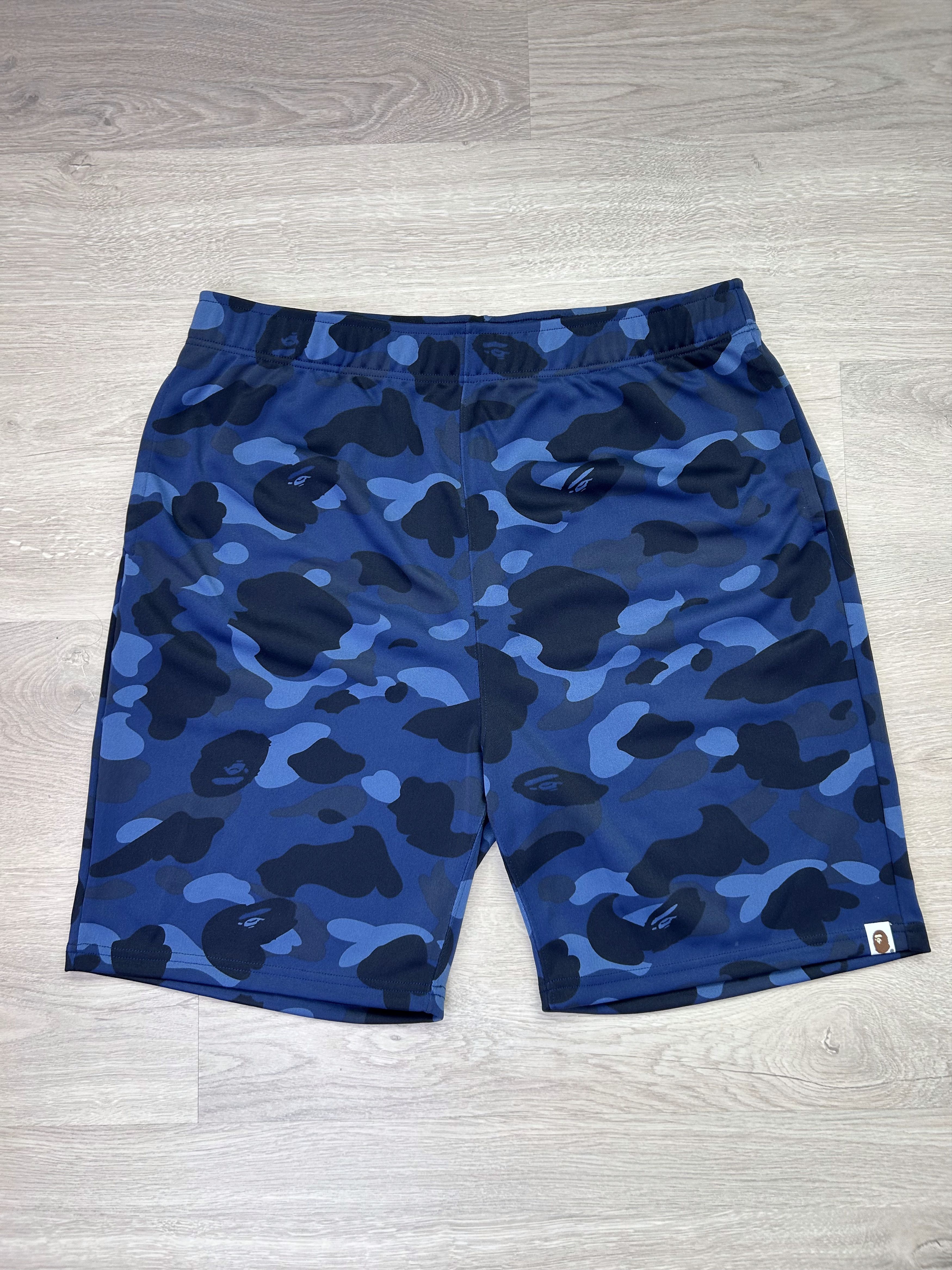 BAPE Blue Camo Basketball Mesh Shorts [Size XL]