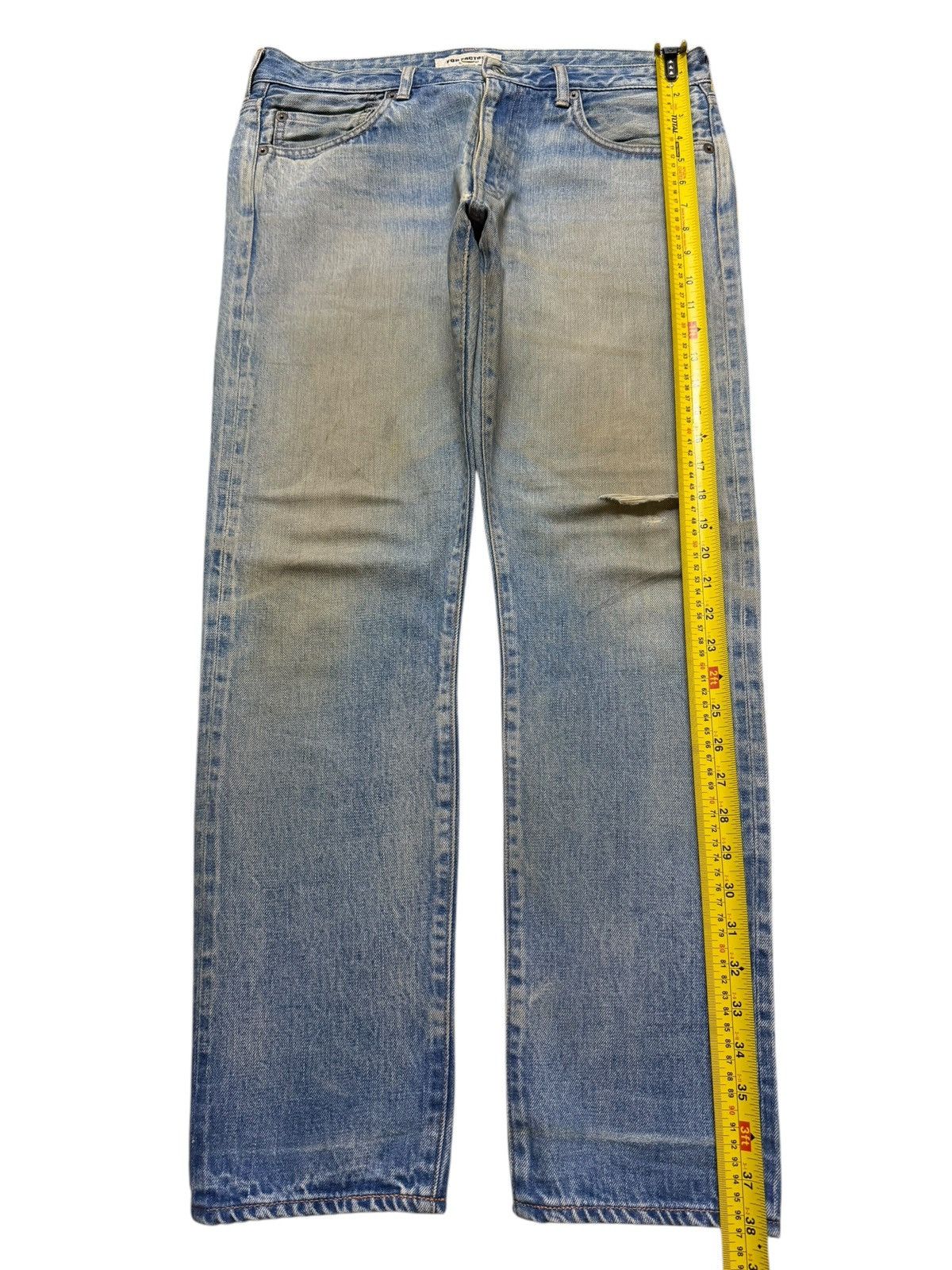 FOB Factory Vintage 90s Japan Fob Factory Selvedge Mud Wash Distress Size US 33 - 11 Thumbnail