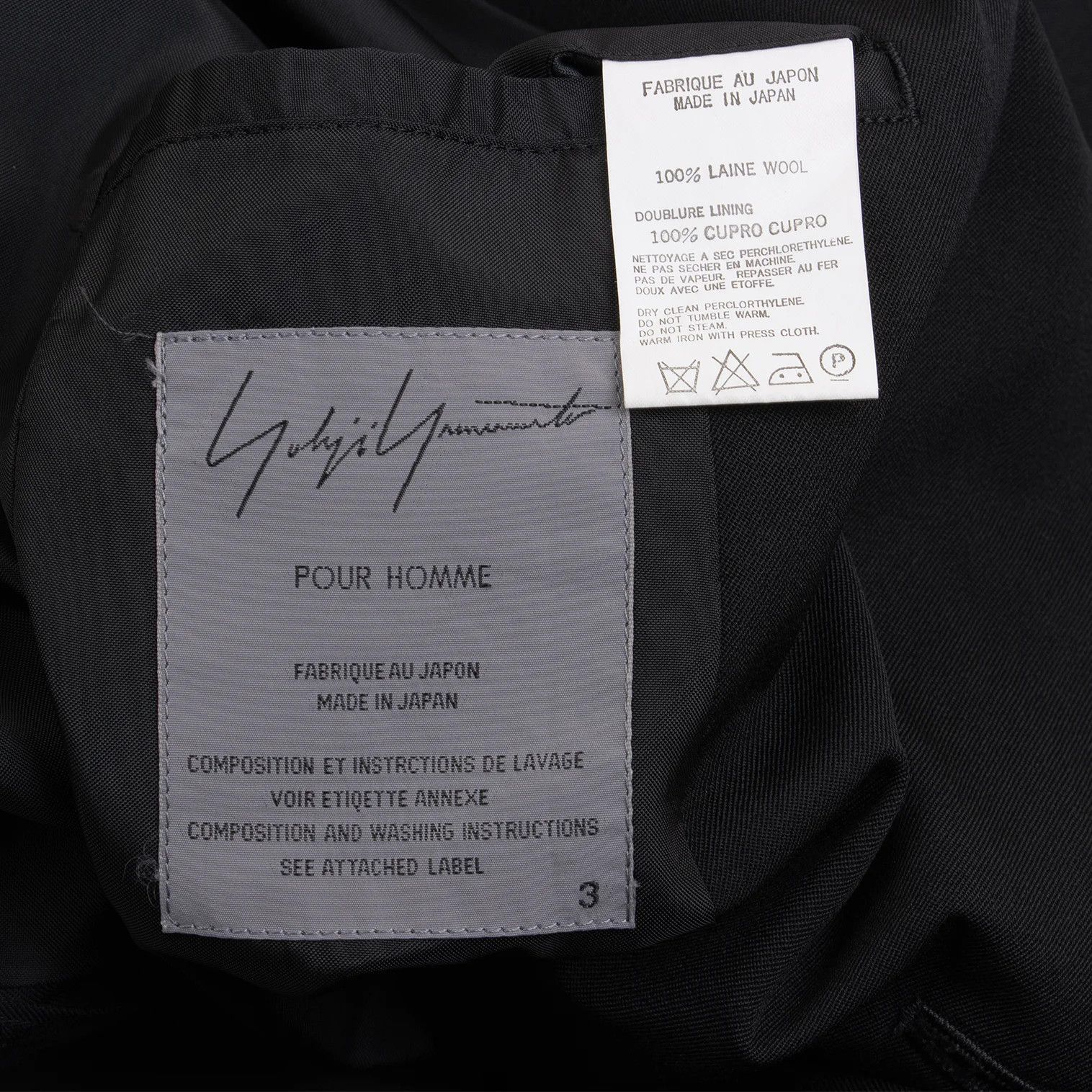 Yohji Yamamoto Yohji Yamamoto Wool Gabardine Jacket Black 3 Size US L / EU 52-54 / 3 - 15 Thumbnail