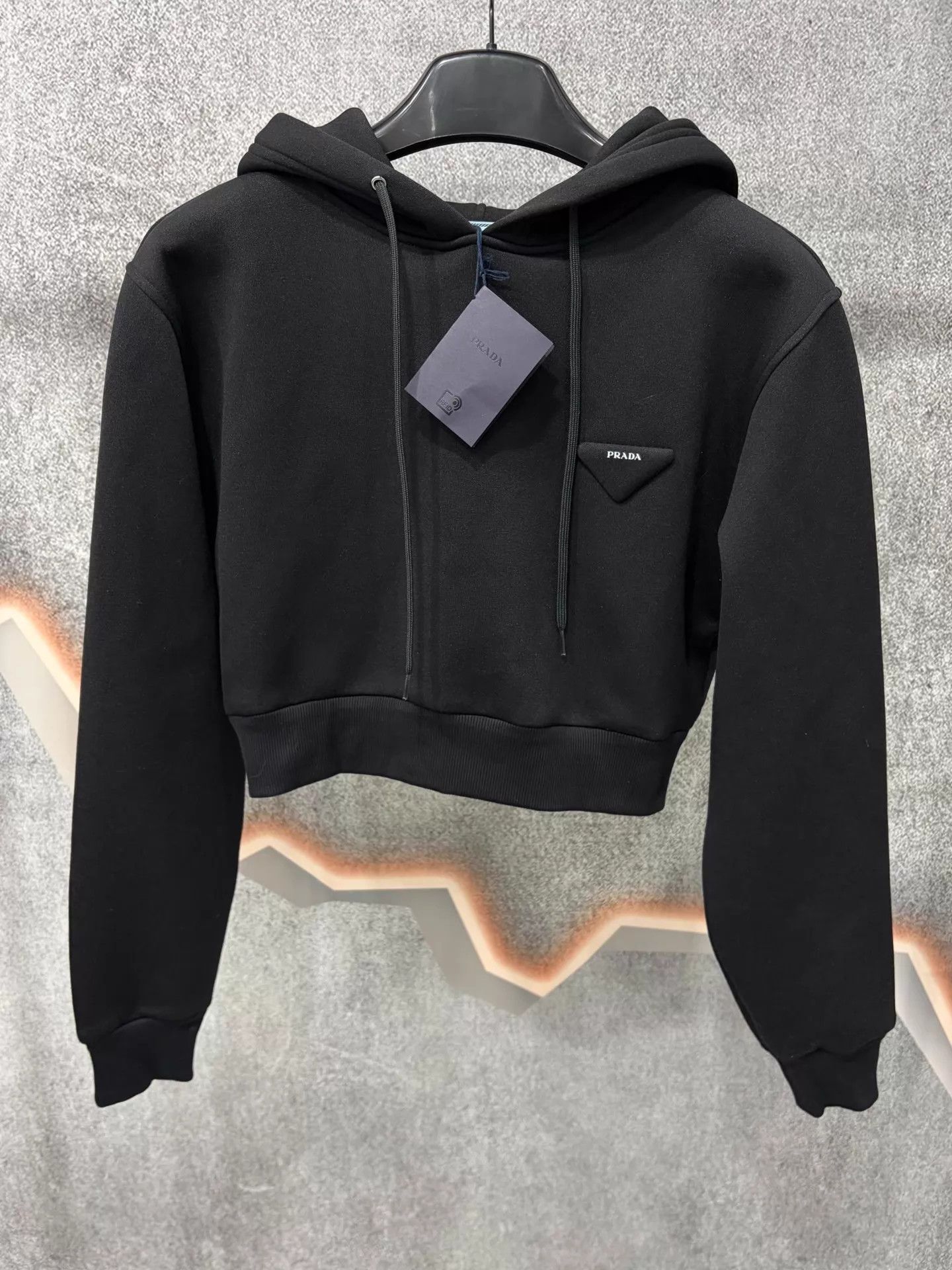 Prada Prada Black Hoodie S Size S / US 4 / IT 40 - 1 Thumbnail