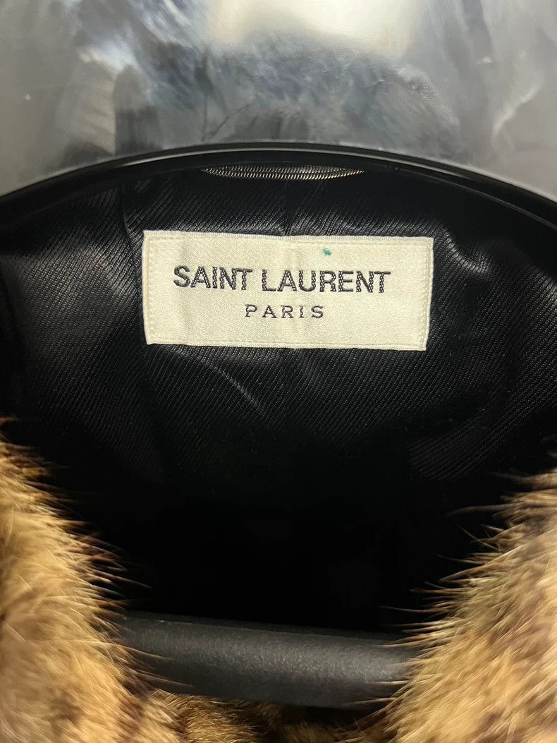 Saint Laurent Paris Saint Laurent Paris Dry lazy fur motorcycle leather jacket- Size US S / EU 44-46 / 1 - 3 Thumbnail