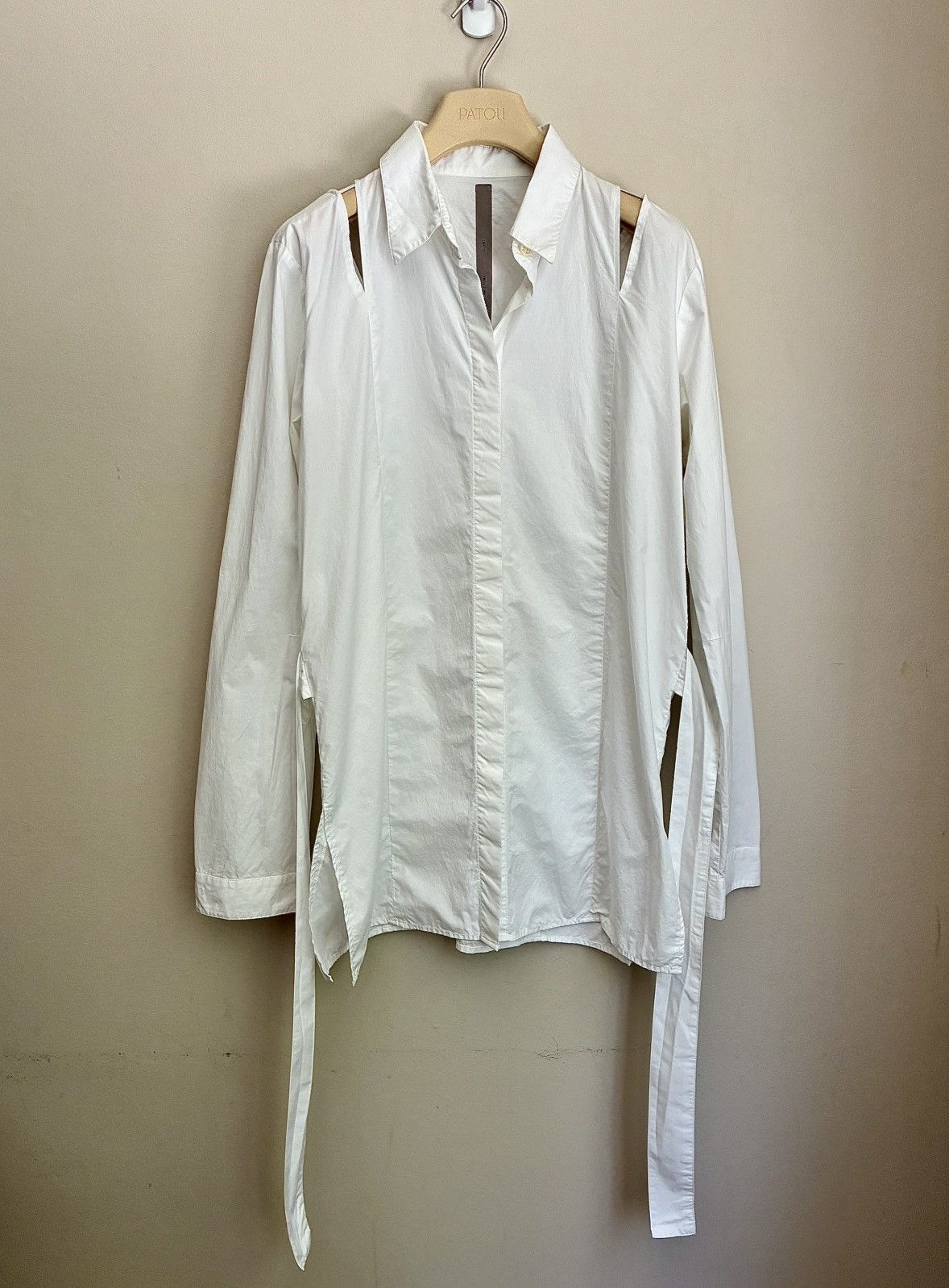 Damir Doma Silent Damir Doma Bondage Strap Cold Shoulder Shirt Size US L / EU 52-54 / 3 - 1 Thumbnail