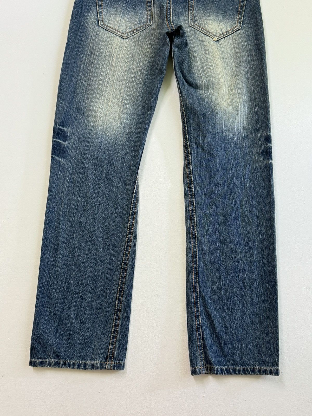 Hysteric Glamour × If Six Was Nine DISTRESSED PLAYCHESS STRIPED EMBROIDERY MUDDY WASH DENIM Size US 31 - 10 Thumbnail