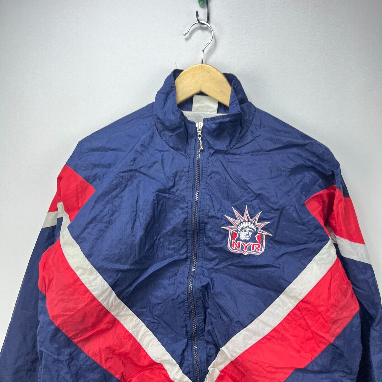 NHL × Vintage Vintage 90s New York Rangers NHL Windbreaker Jacket Small Size US S / EU 44-46 / 1 - 2 Thumbnail